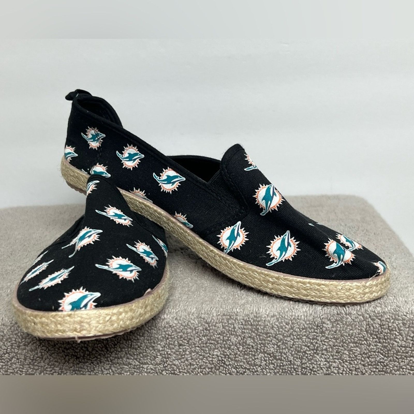 NFL FOCO Women's Miami Dolphins Espadrille Canvas Shoe NEW 11-12 Size US 11 / IT 41 - 4 Thumbnail