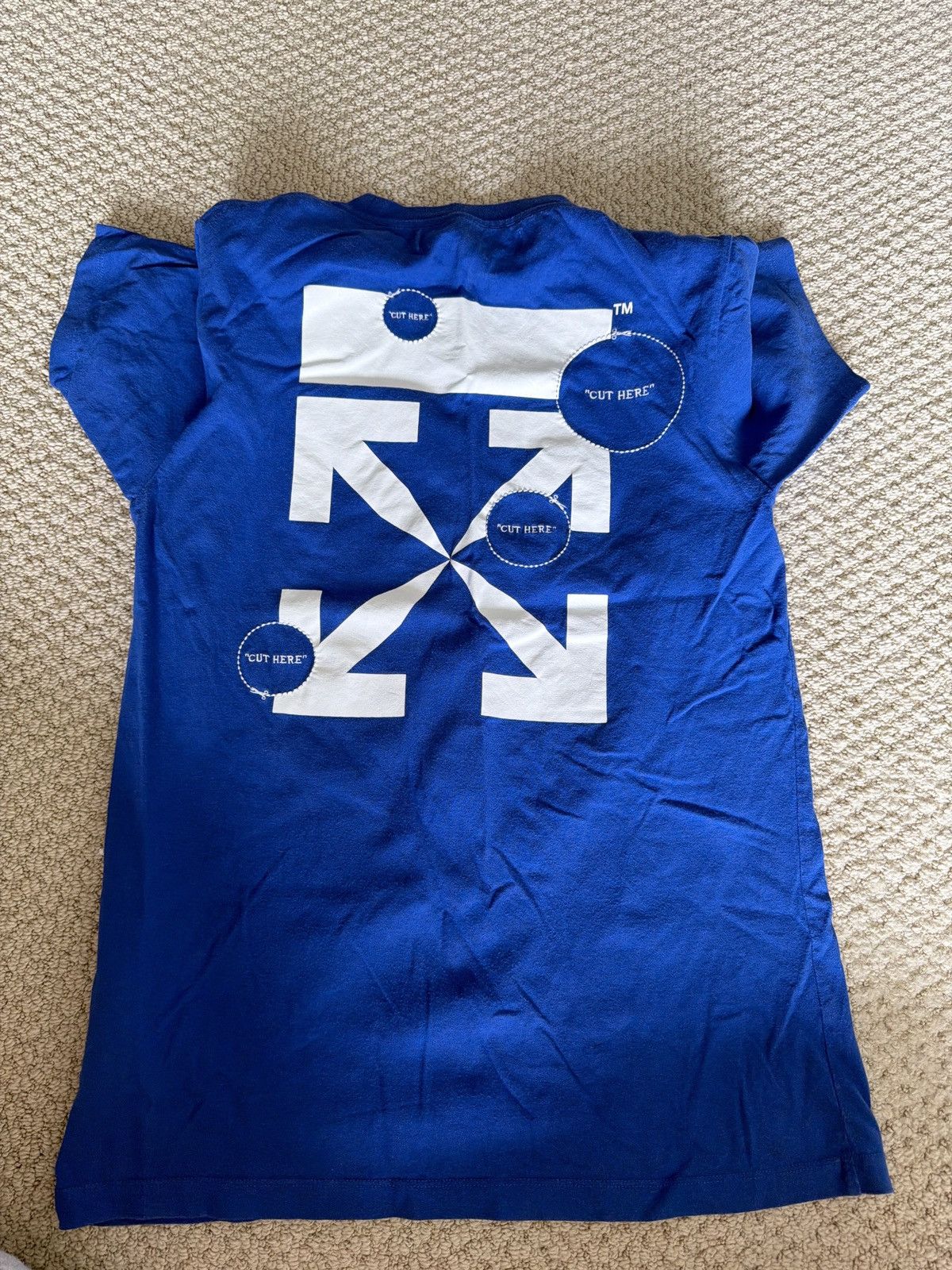 Off-White Off White “Cut Here” Tee Size US M / EU 48-50 / 2 - 3 Thumbnail