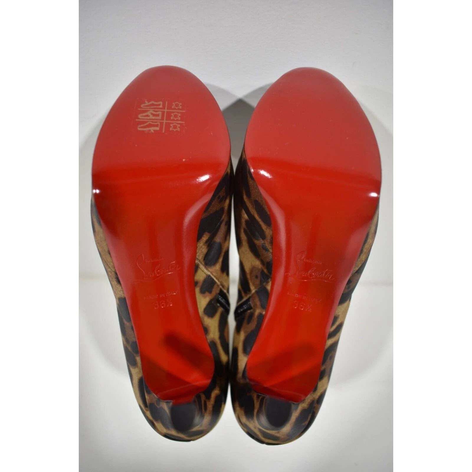 Christian Louboutin Christian Louboutin Bianca Booty 120 Leopard Brown Size US 6.5 / IT 36.5 - 12 Thumbnail