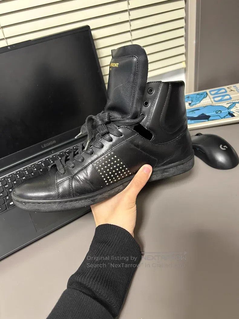 Saint Laurent Paris High Top Studs
