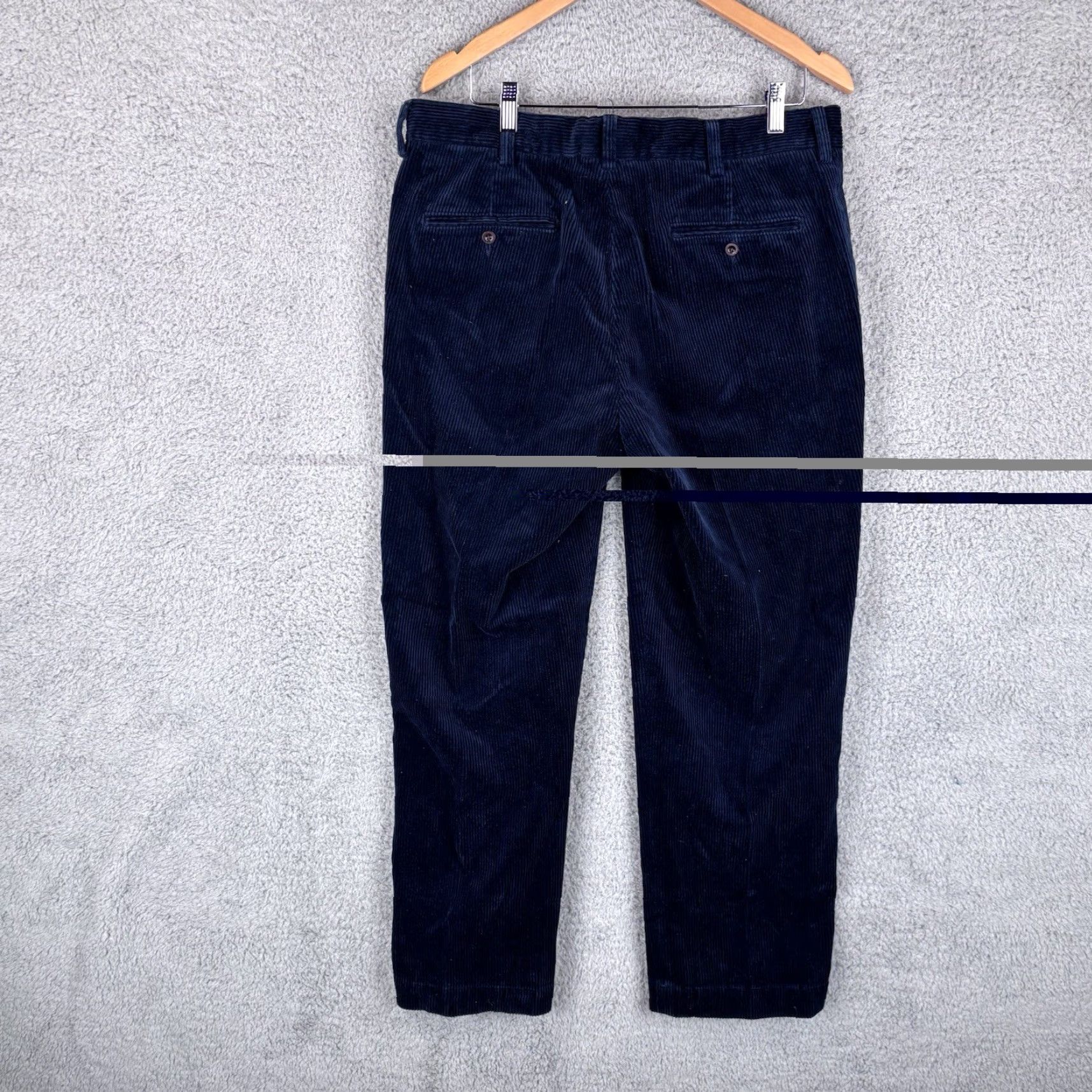 Polo Ralph Lauren VINTAGE Polo Ralph Lauren Preston Corduroy Pant Mens 35x30 Navy Flat Front Size US S / EU 44-46 / 1 - 2 Thumbnail