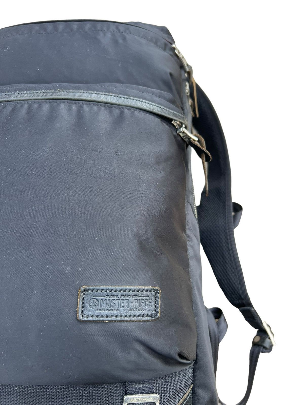 MasterPiece Vintage Masterpiece Japan Black Nylon Leather Backpack Bag Size ONE SIZE - 6 Thumbnail