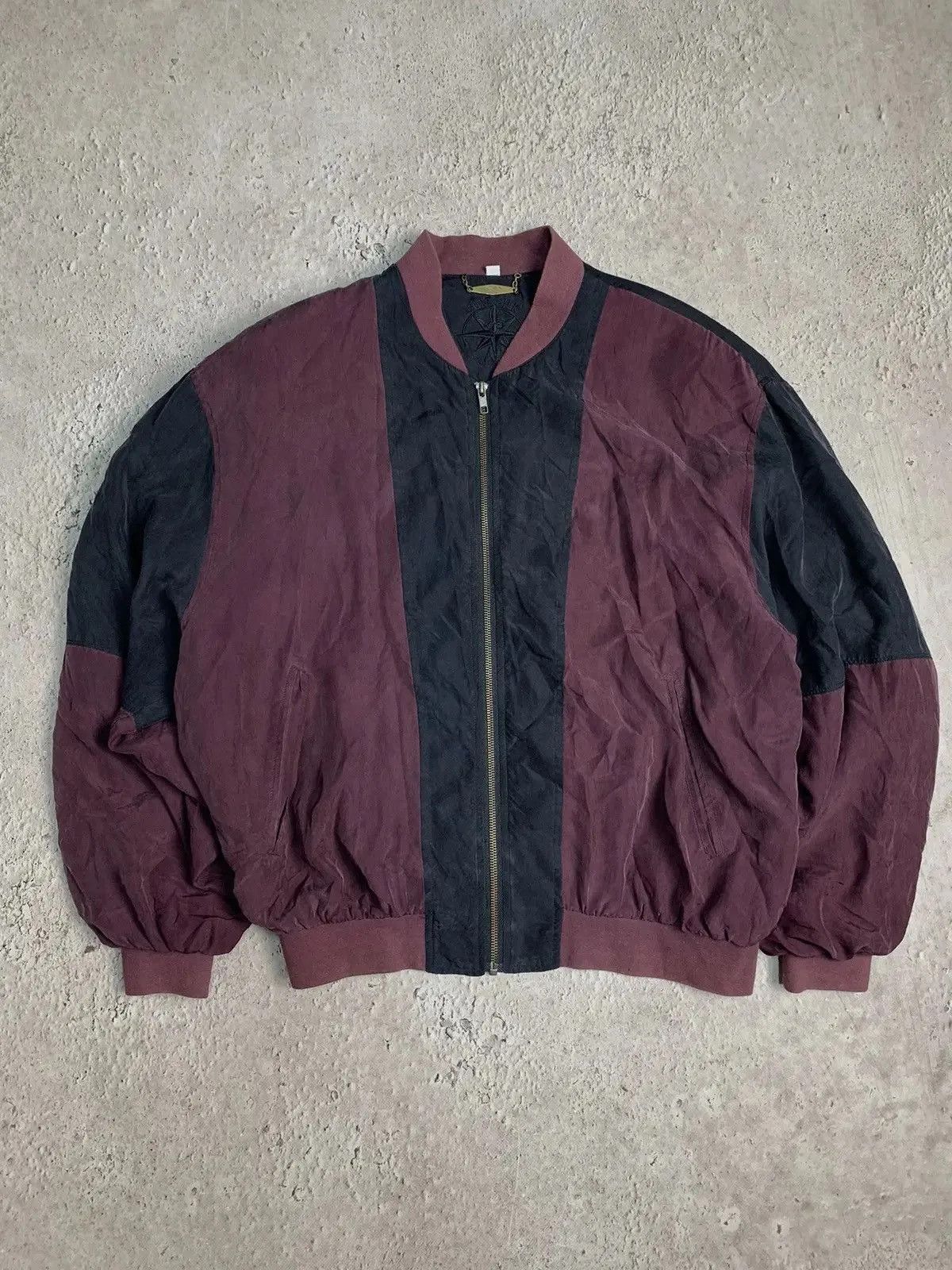 Japanese Brand × SikSilk Vintage Bomber SILK 100% distressed avangarde japanese Size US M / EU 48-50 / 2 - 2 Thumbnail