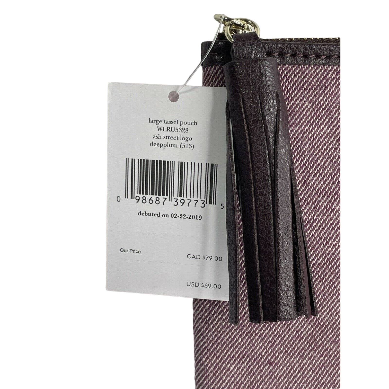 Kate Spade Kate Spade Women Large Tassel PouchLogo Deep Plum Red Size ONE SIZE - 3 Thumbnail