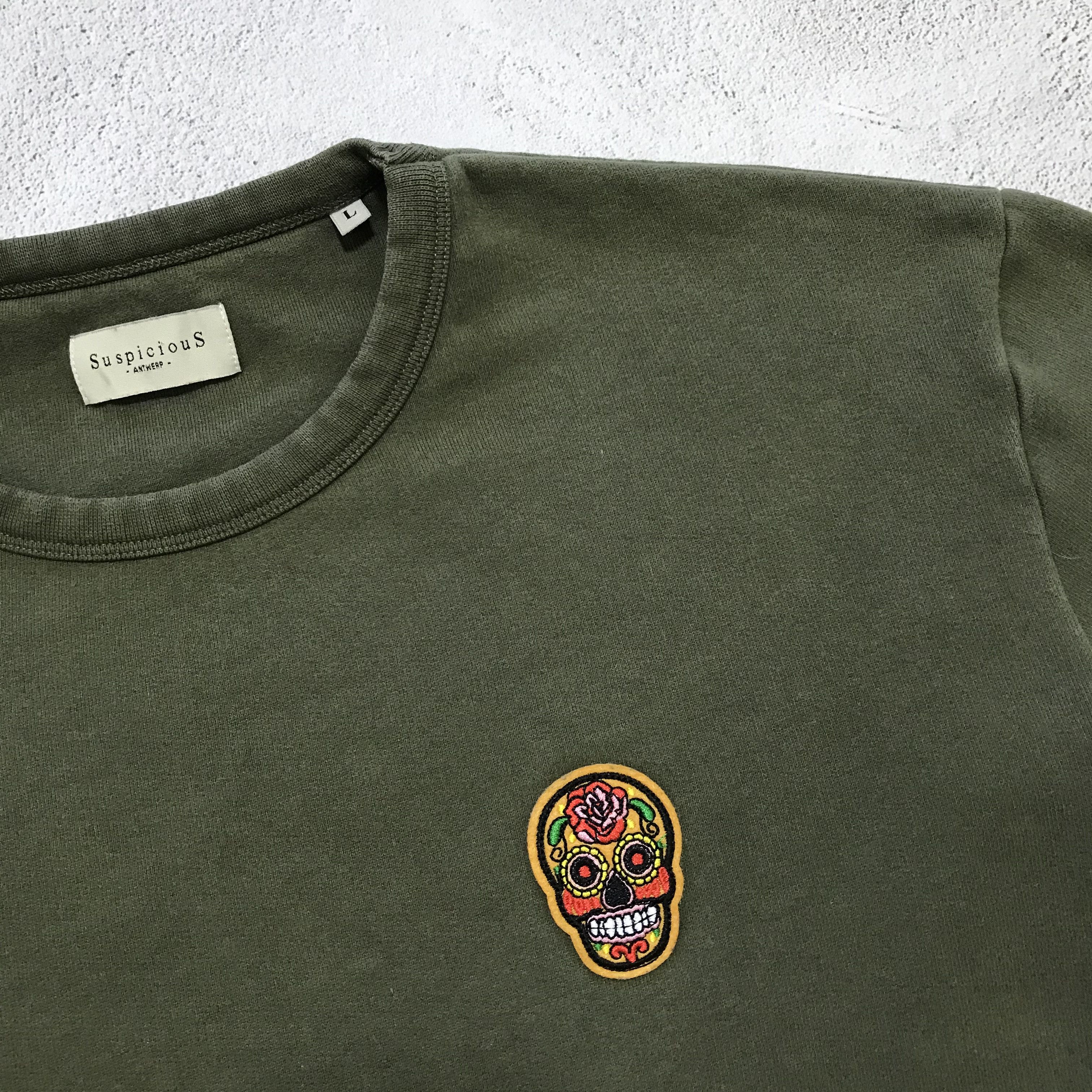 Suspicious Antwerp SUSPICIOUS Antwerp Skull Patch Sweatshirt Crewneck Khaki Size US L / EU 52-54 / 3 - 4 Thumbnail