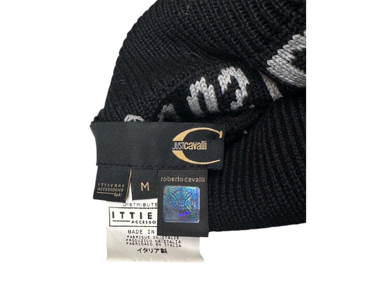 Just Cavalli Just Cavalli Y2K Logo Print Pom Pom Beanie Size ONE SIZE - 3 Thumbnail