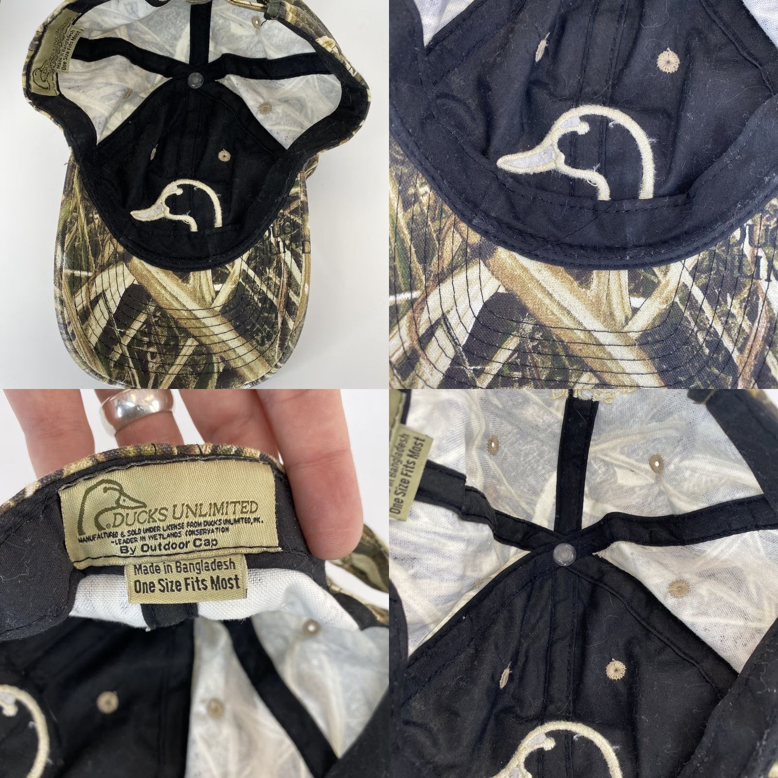 Vintage Outdoor Cap Ducks Unlimited Hat Camouflage Adjustable Real Tree Camo Baseball Cap Men Adjustable Sloped Casual Size ONE SIZE - 8 Thumbnail