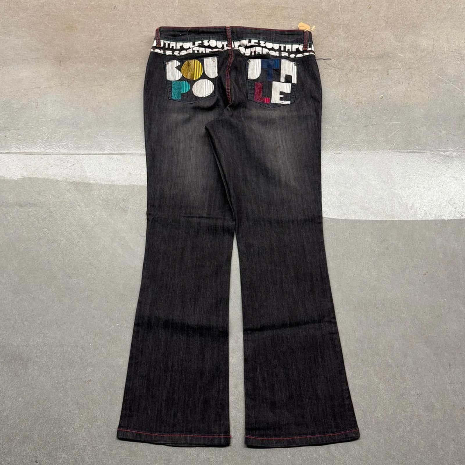 Southpole Y2K South Pole Faded Wide Leg Women's Flared Jeans 16 Size 36" / US 14 / IT 50 - 1 Thumbnail