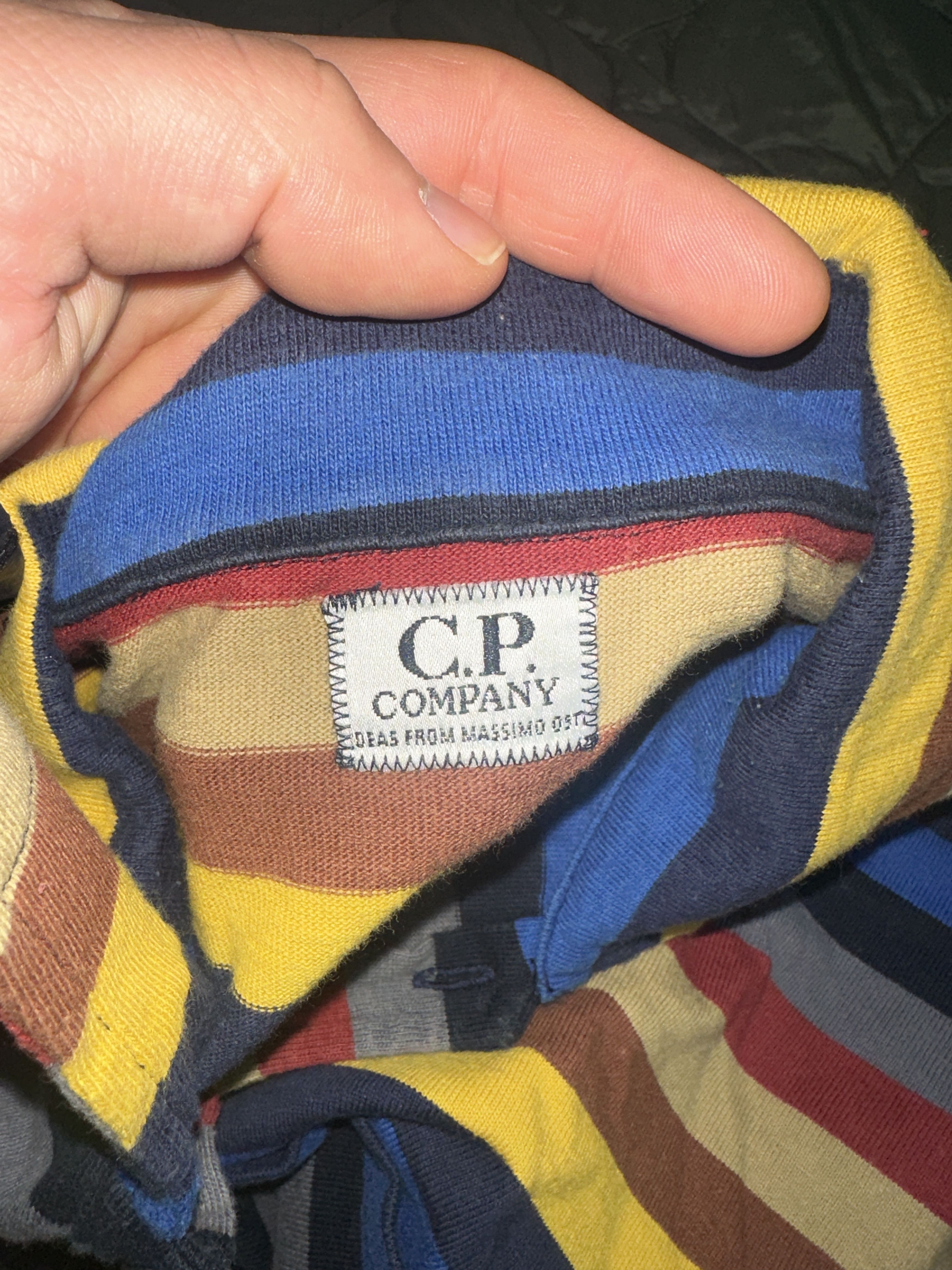 C.P. Company 1985 C.P. Company Massimo Osti Striped Polo Shirt Size L Size US L / EU 52-54 / 3 - 3 Thumbnail