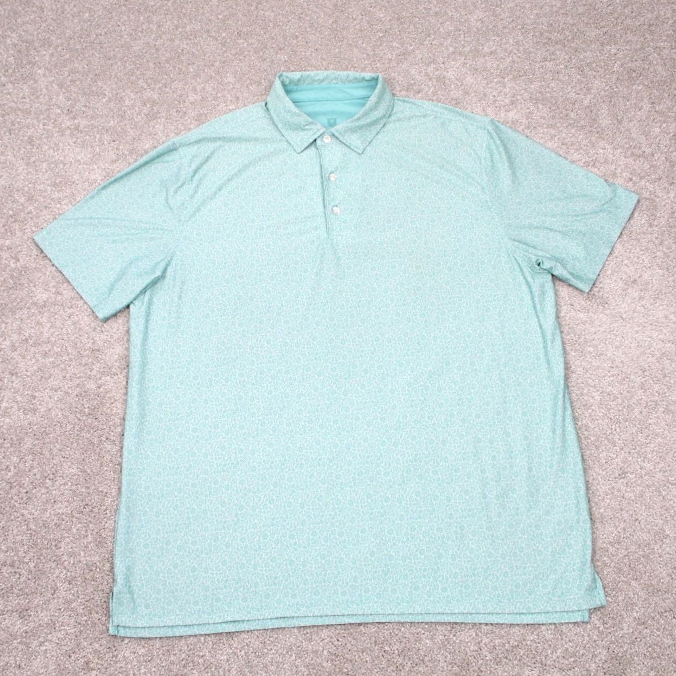Vintage Hickey Freeman Polo Shirt Mens L Green Floral Print Short Sleeve Pullover Shirt Polo Floral Mens Large Green Size US L / EU 52-54 / 3 - 2 Thumbnail