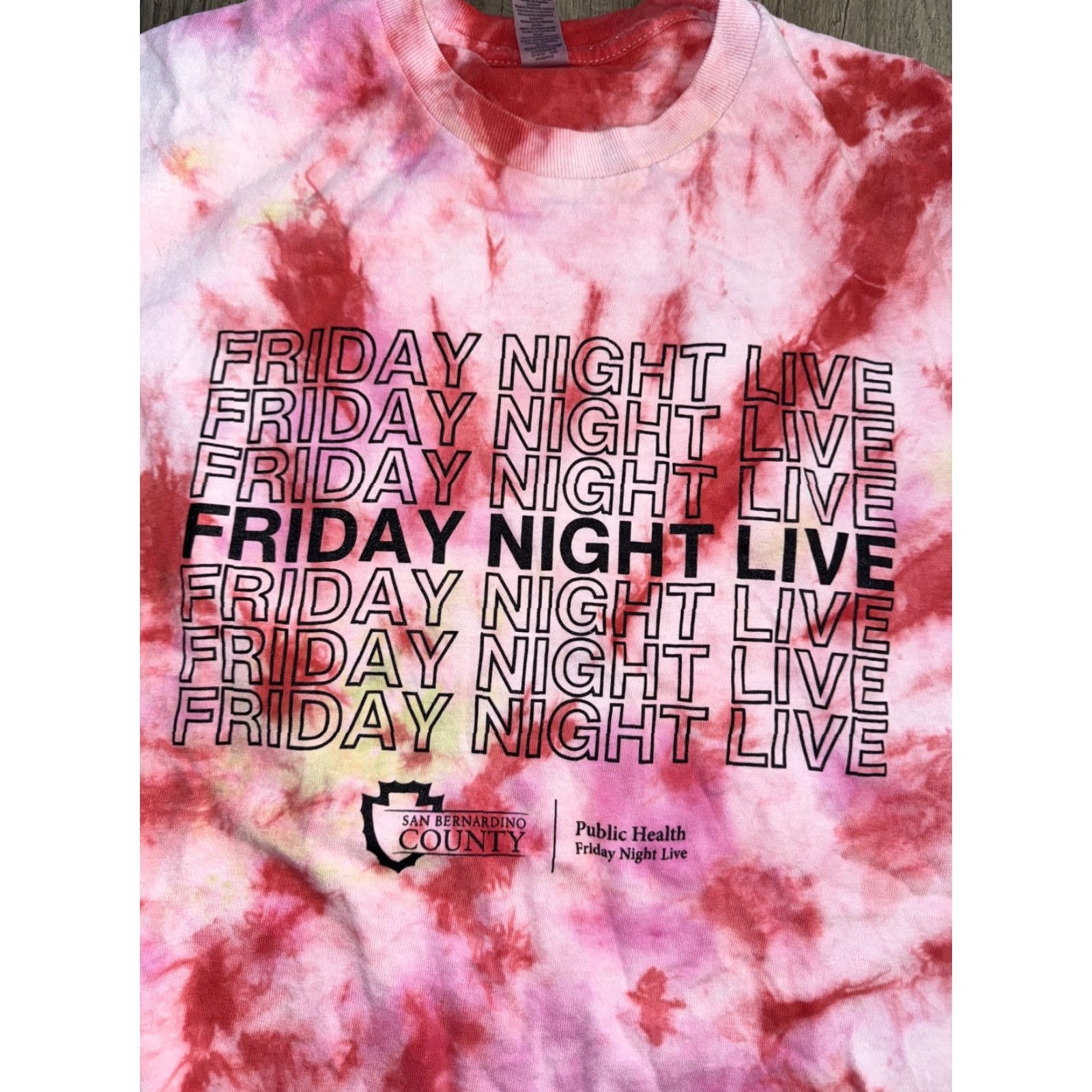 Gildan Friday Night Live County T-Shirt Tie Dye Red M Men Shirt Size US M / EU 48-50 / 2 - 2 Thumbnail