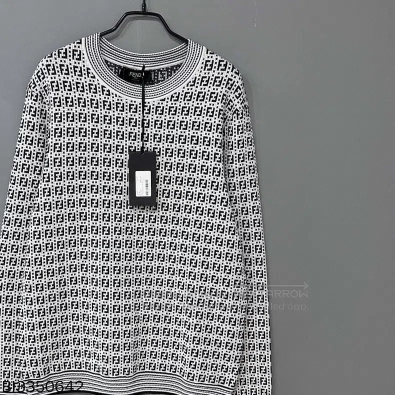 Fendi Fendi Printed black and white logo sweatshirt Size US M / EU 48-50 / 2 - 2 Thumbnail