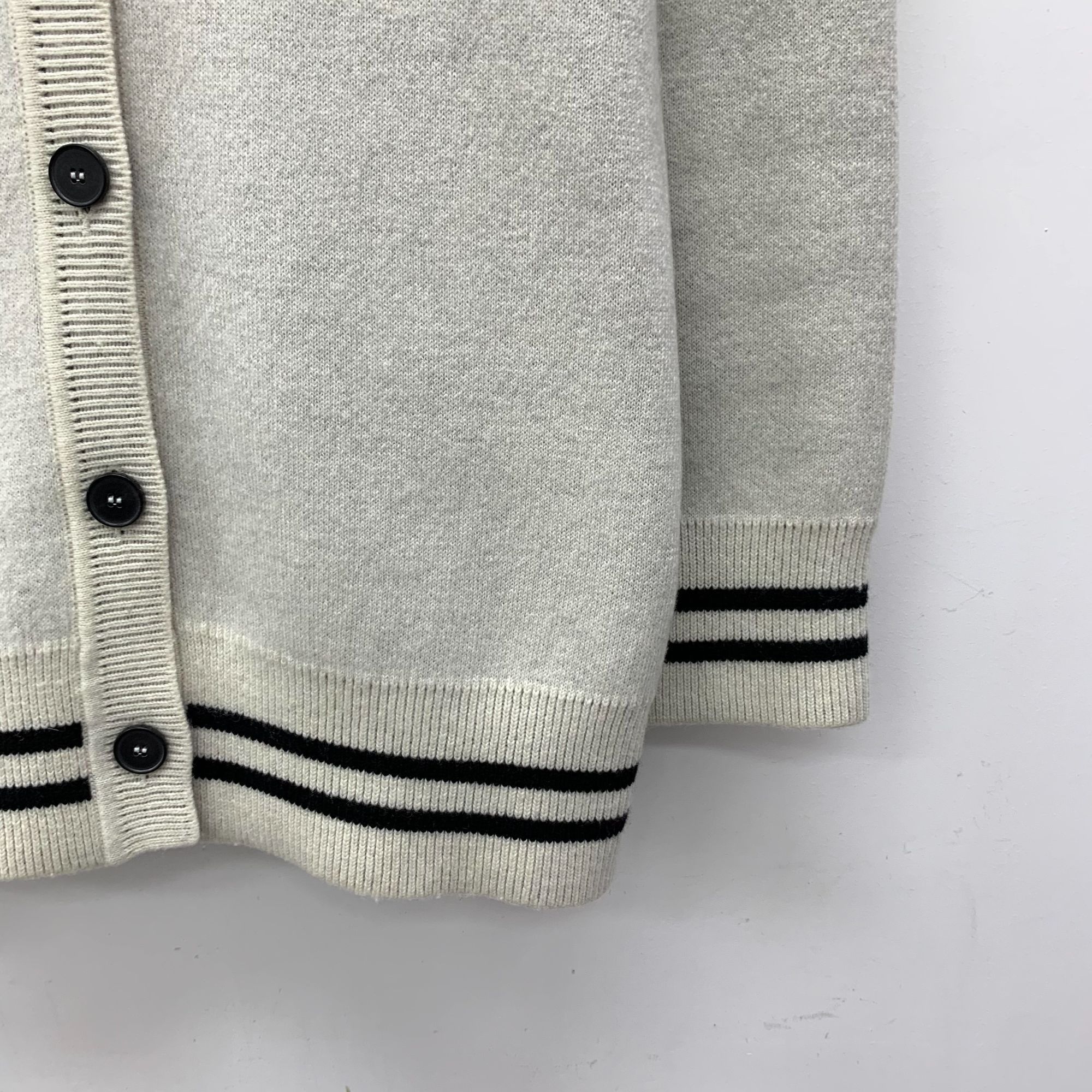 Dior CHRISTIAN DIOR CASHMERE CARDIGAN SWEATER WITH STRIPED TRIM S Size XS / US 0-2 / IT 36-38 - 6 Thumbnail