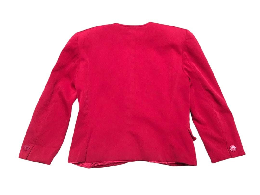Christian Dior Monsieur Christian Dior PRET-A-PORTER Red Coat Jacket No Collar Size M / US 6-8 / IT 42-44 - 3 Thumbnail