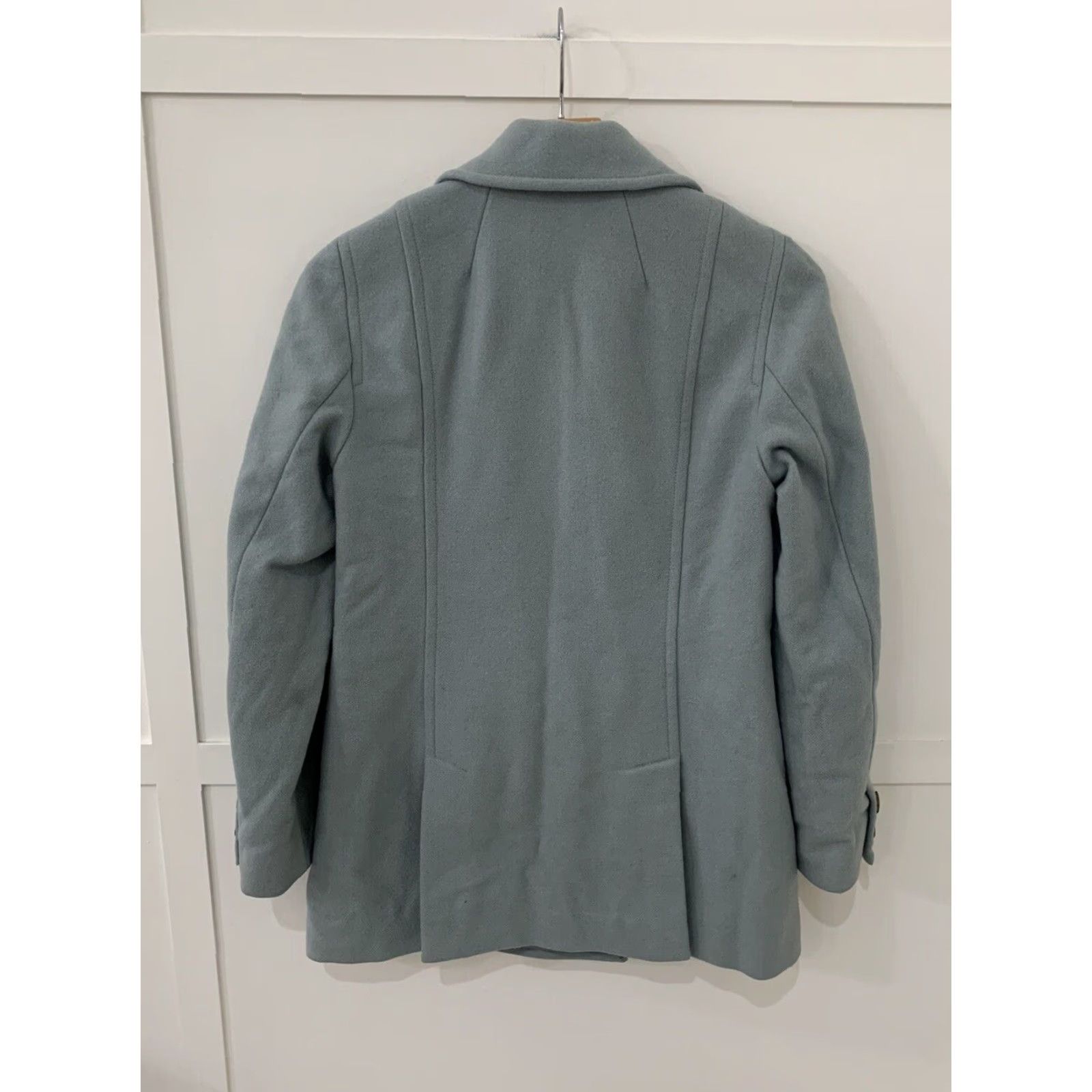 J.Crew VINTAGE J.CREW Wool Blend Peacoat Women's Size S Dusty Blue Double Breasted GUC Size S / US 4 / IT 40 - 2 Thumbnail