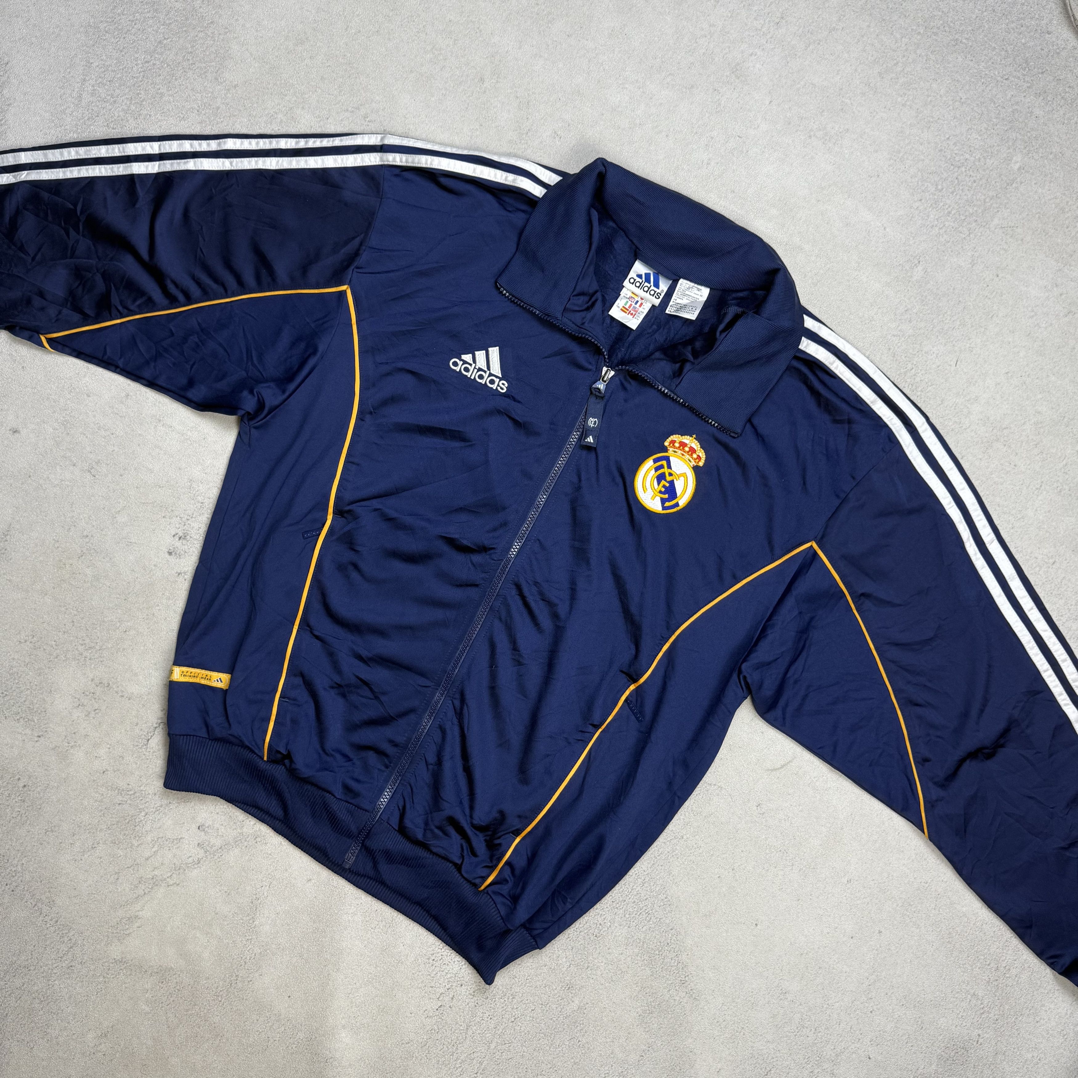 Adidas 1999-00 Adidas Real Madrid Track Jacket Size US M / EU 48-50 / 2 - 3 Thumbnail