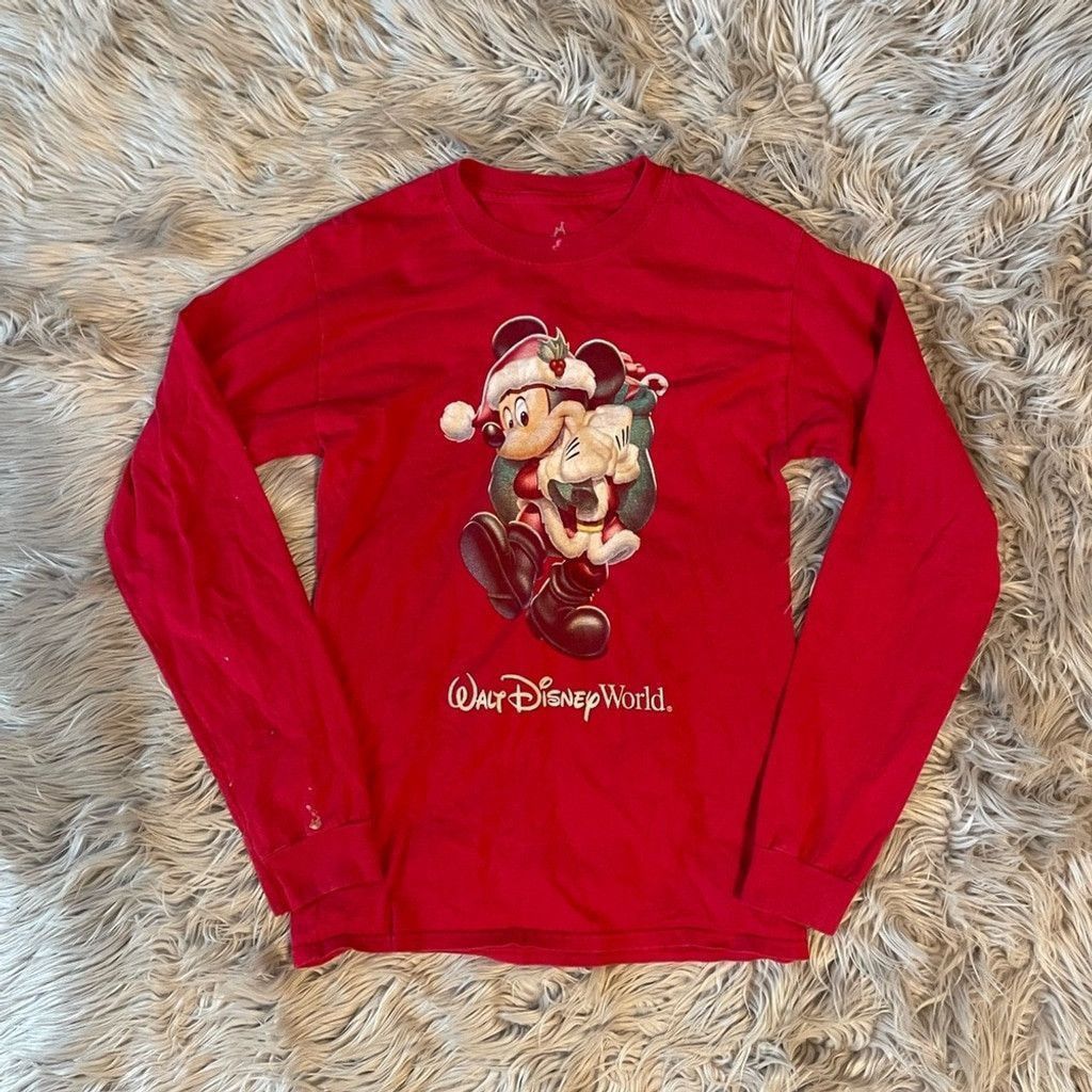 Hanes Vintage Red Disney World Long Sleeve Shirt Size US S / EU 44-46 / 1 - 1 Thumbnail
