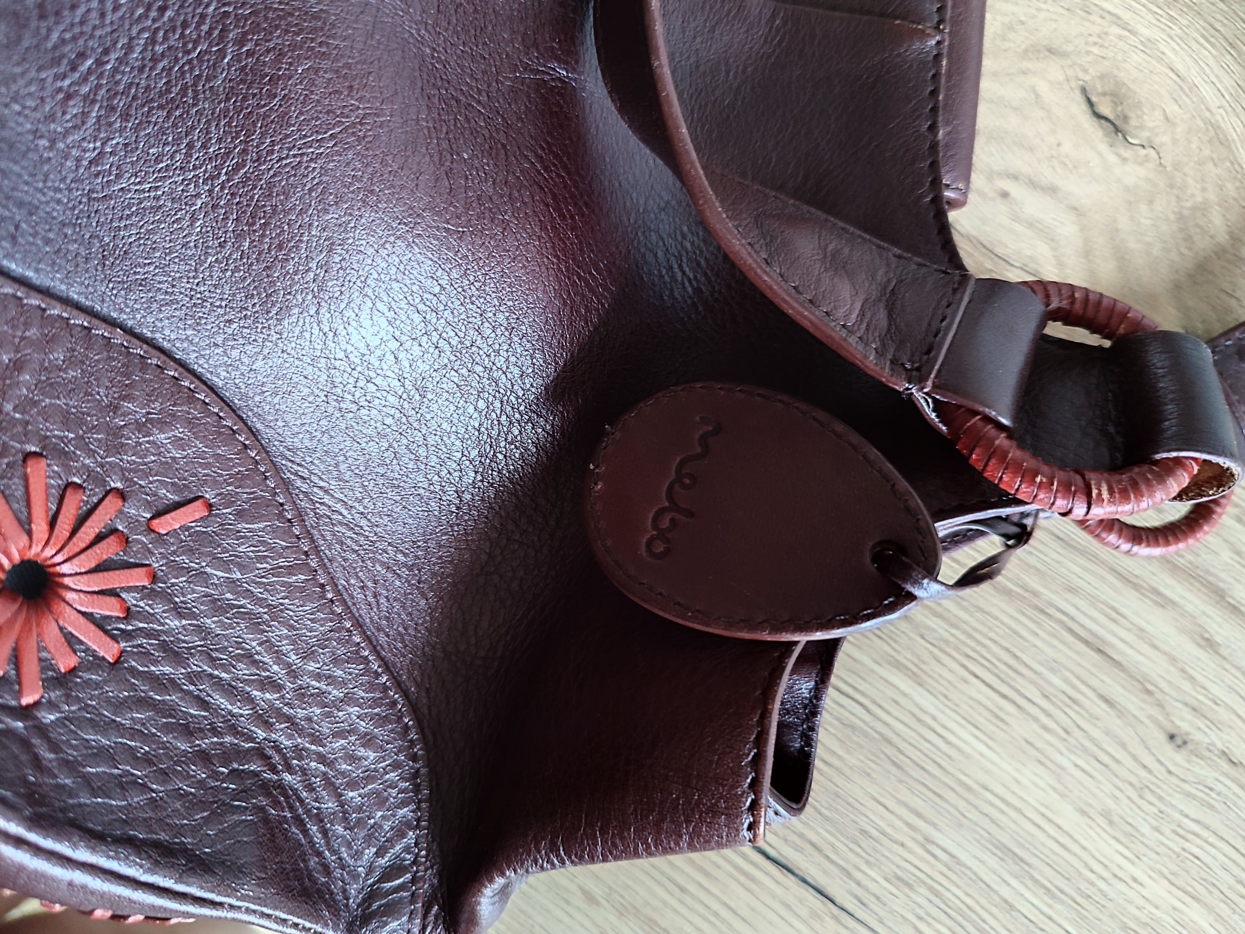 Other Small brown leather Mebo handbag, handbag with embroidery Size ONE SIZE - 4 Thumbnail