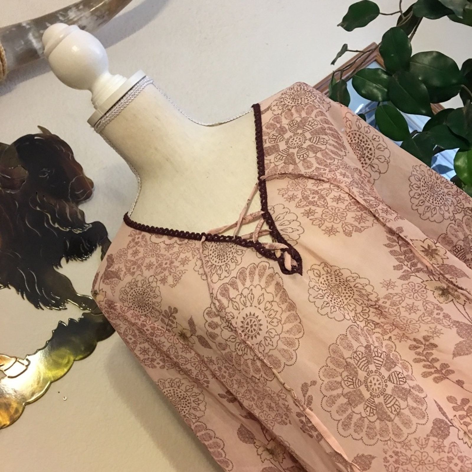 Other Just Class sheer tie bust tunic top sheer M Size M / US 6-8 / IT 42-44 - 2 Thumbnail