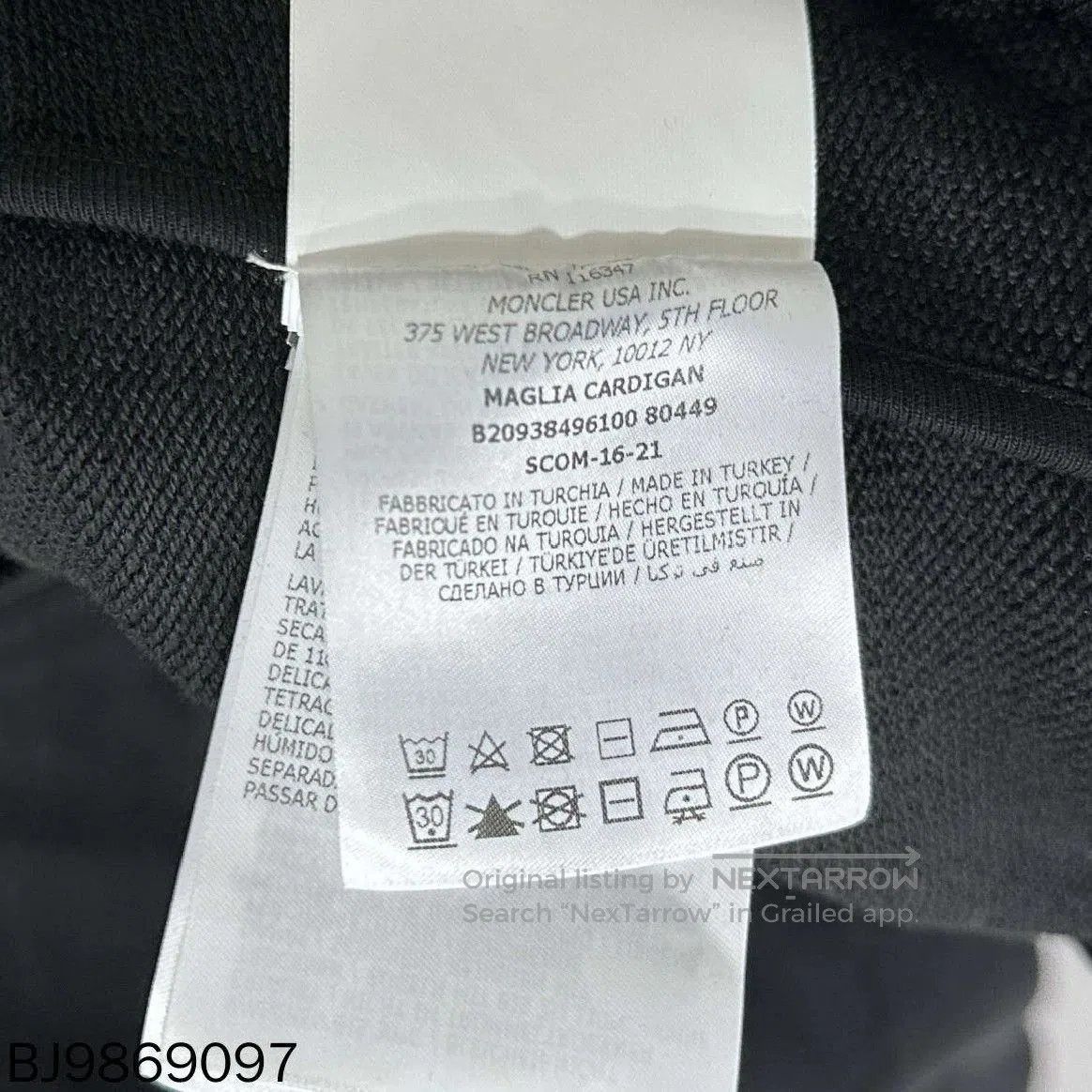 Moncler black logo zip hoodie from Moncler. Size US L / EU 52-54 / 3 - 4 Thumbnail
