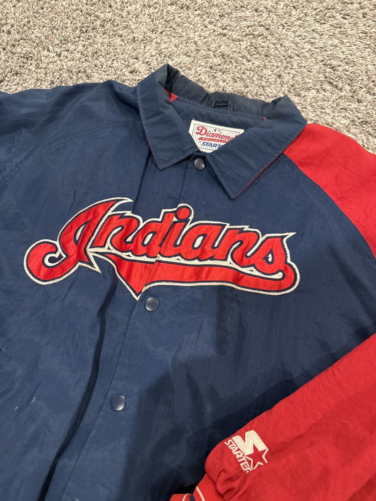 MLB × Starter Vintage 90s Cleveland Indians starter jacket Size US L / EU 52-54 / 3 - 2 Thumbnail