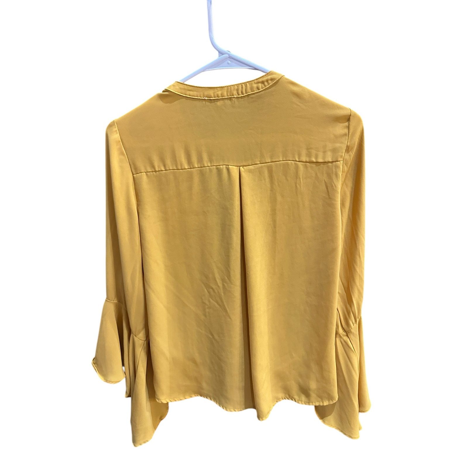 Other JODIFL Yellow Keyhole Neckline Drape Long Sleeve Blouse Size S / US 4 / IT 40 - 7 Thumbnail