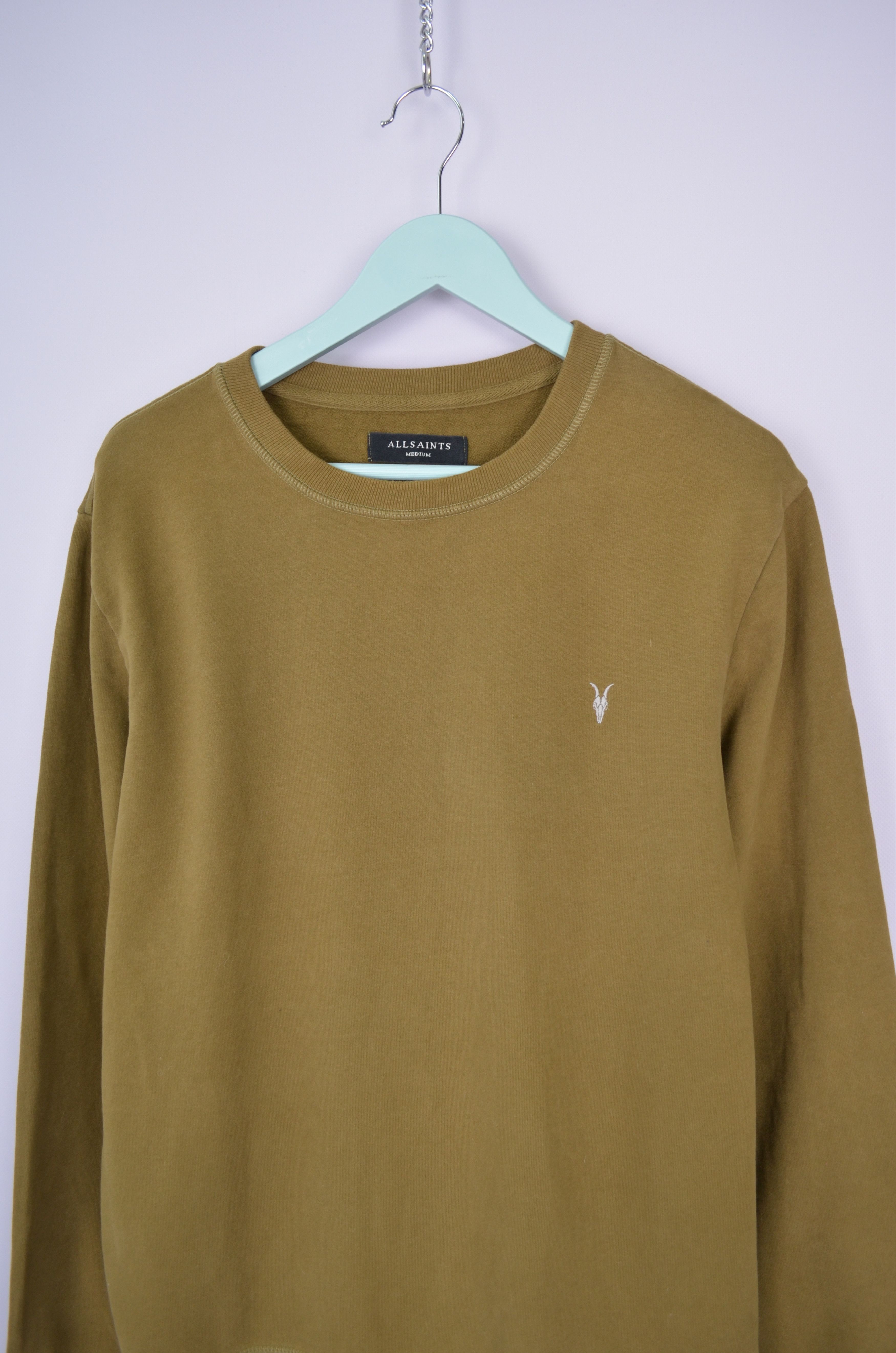 Allsaints AllSaints Aven Crewneck Mustard Sweatshirt Size M Size US M / EU 48-50 / 2 - 2 Thumbnail