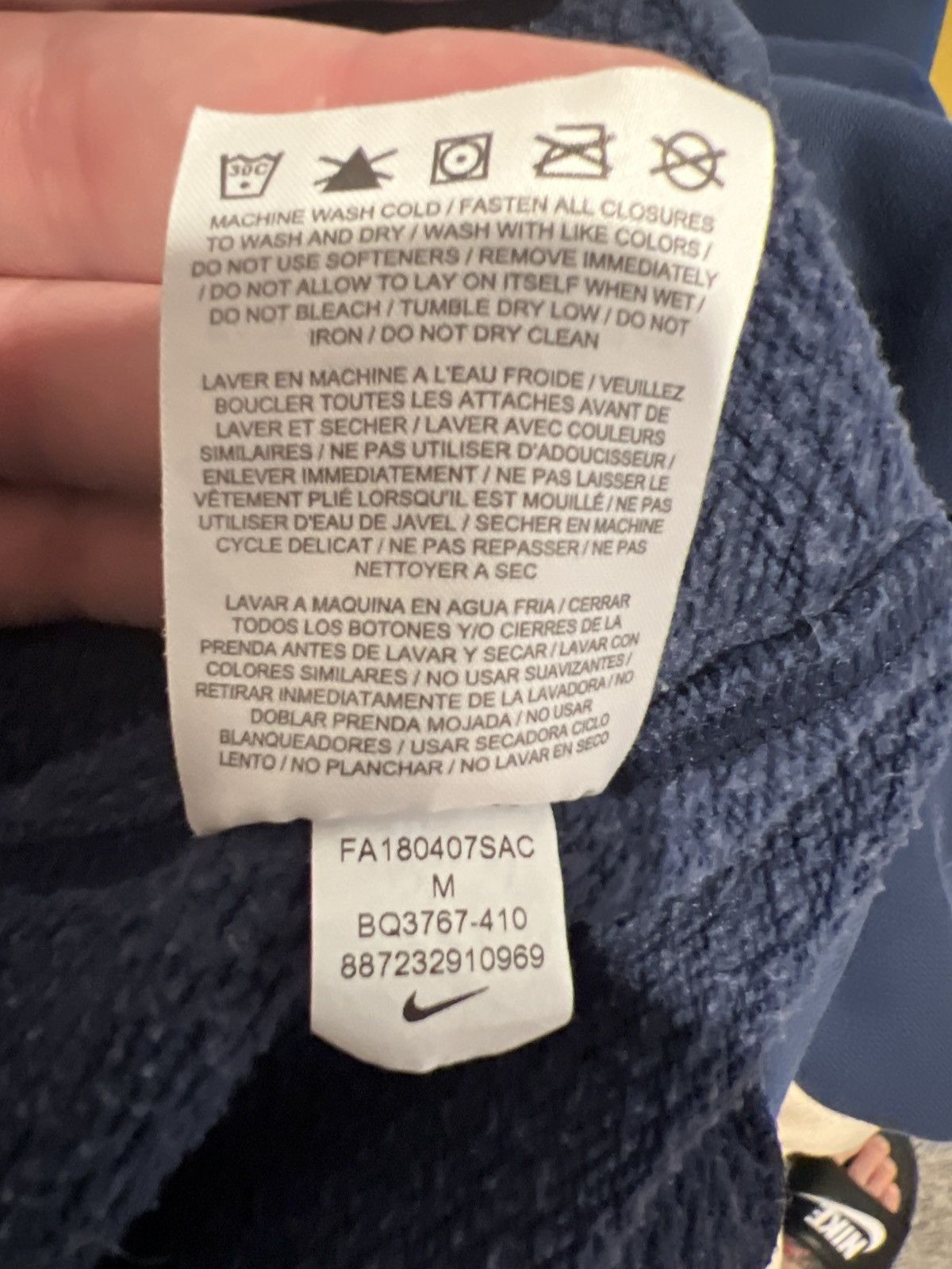 Nike × Supreme Supreme Nike Crewneck Navy M FW18 Size US M / EU 48-50 / 2 - 5 Thumbnail