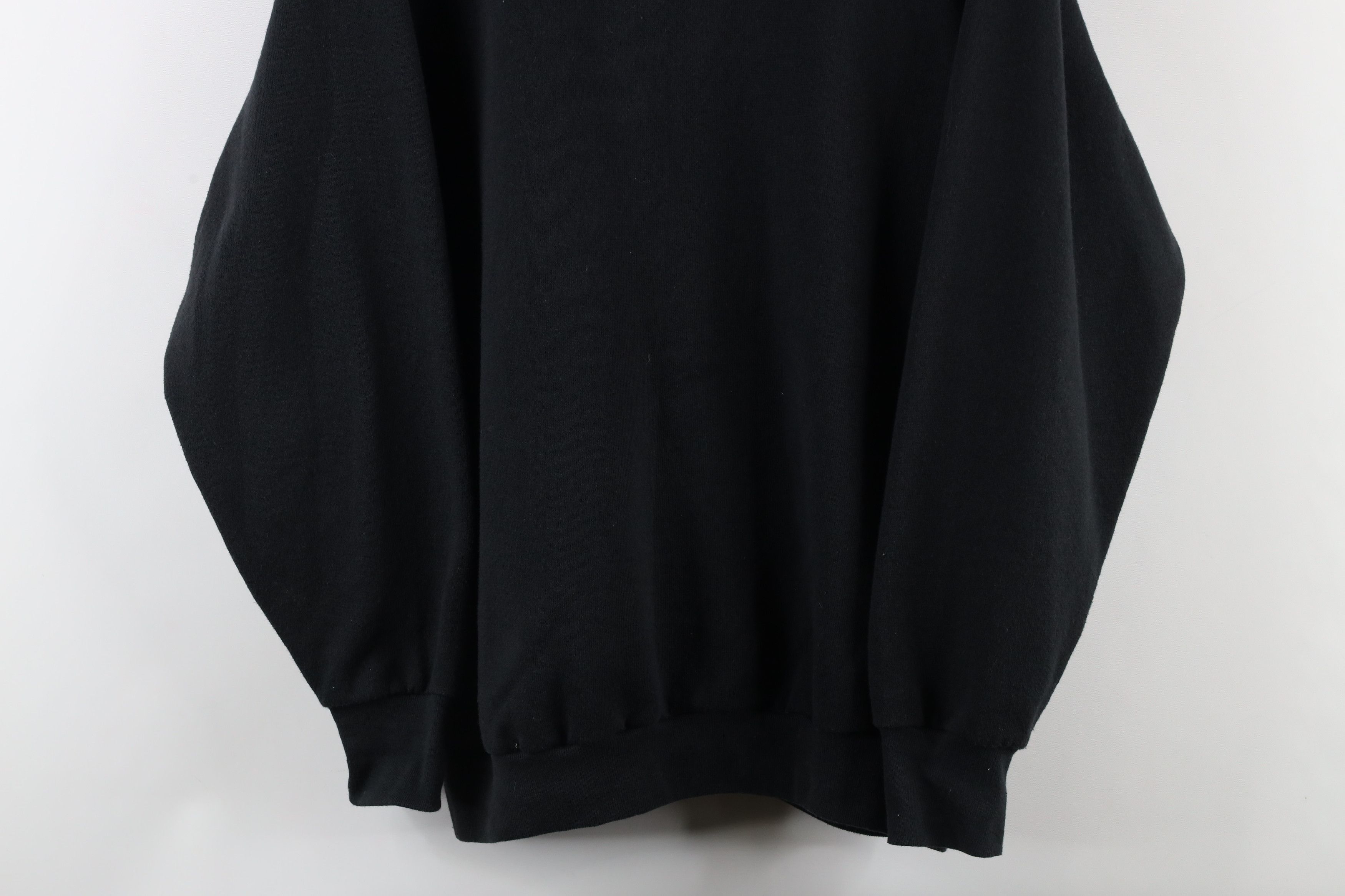 Vintage Vintage 90s Streetwear Blank Crewneck Sweatshirt Black USA Size XL / US 12-14 / IT 48-50 - 3 Thumbnail
