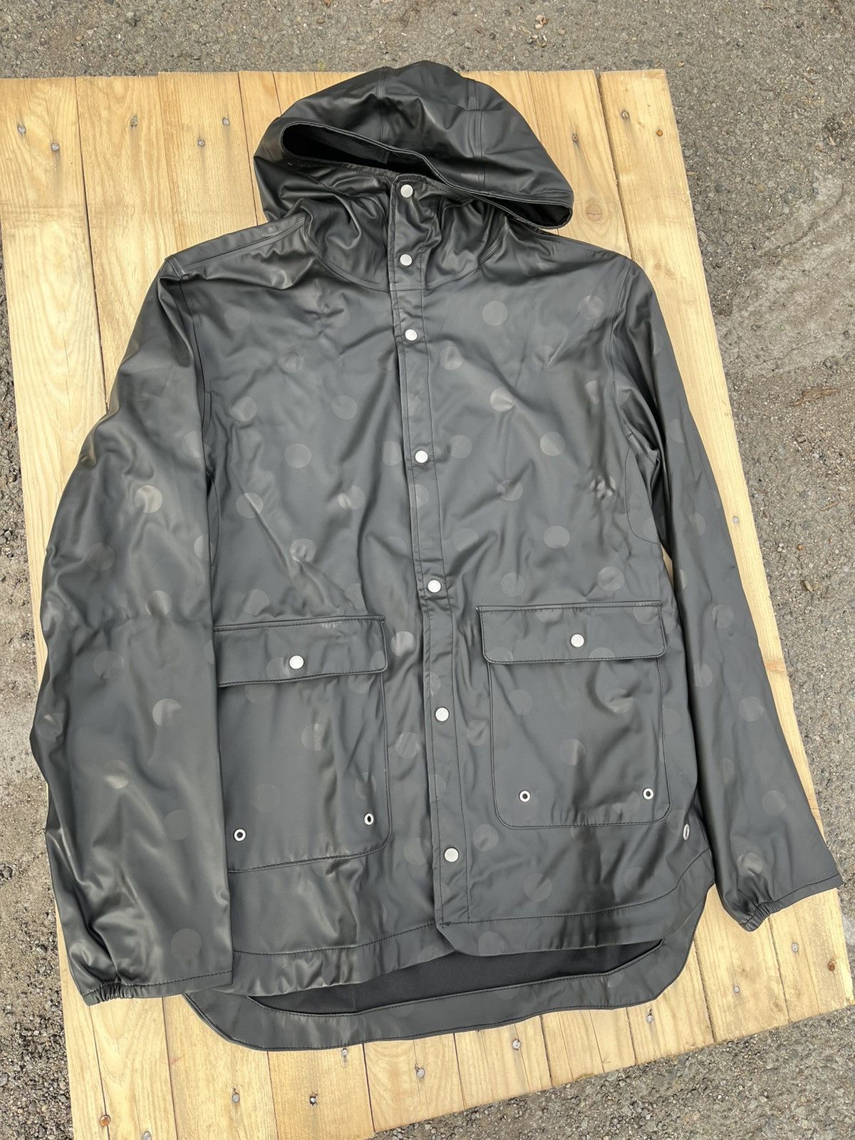 Herschel Supply Co. BLACK POLKADOT RAIN JACKET Size US S / EU 44-46 / 1 - 1 Thumbnail