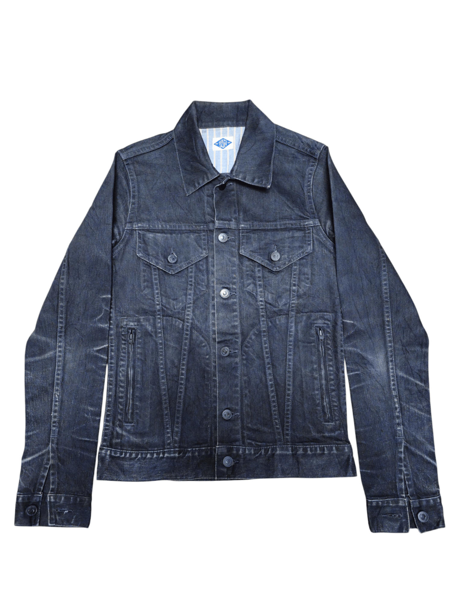 If Six Was Nine Vintage Japan Brand NAKED SUN Fading Denim Jacket Size US S / EU 44-46 / 1 - 1 Thumbnail
