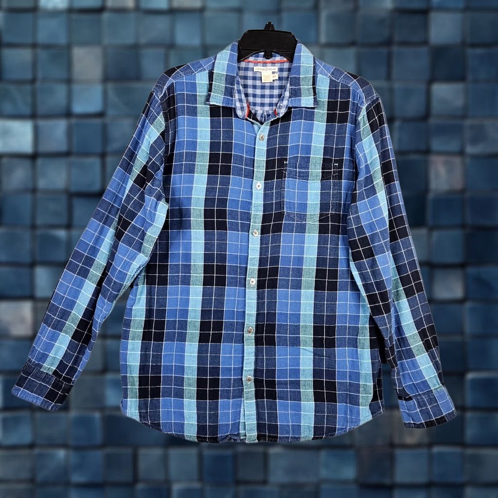 Carbon Carbon Shirt Mens MT Blue cobalt Men Plaid Button Long sleeve Cotton Size Size US M / EU 48-50 / 2 - 1 Thumbnail