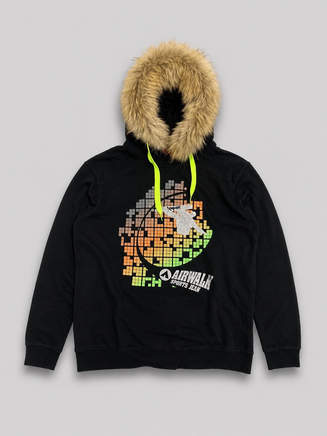 If Six Was Nine Airwalk Skate Black Faux Fur Hoodie Size US L / EU 52-54 / 3 - 1 Thumbnail