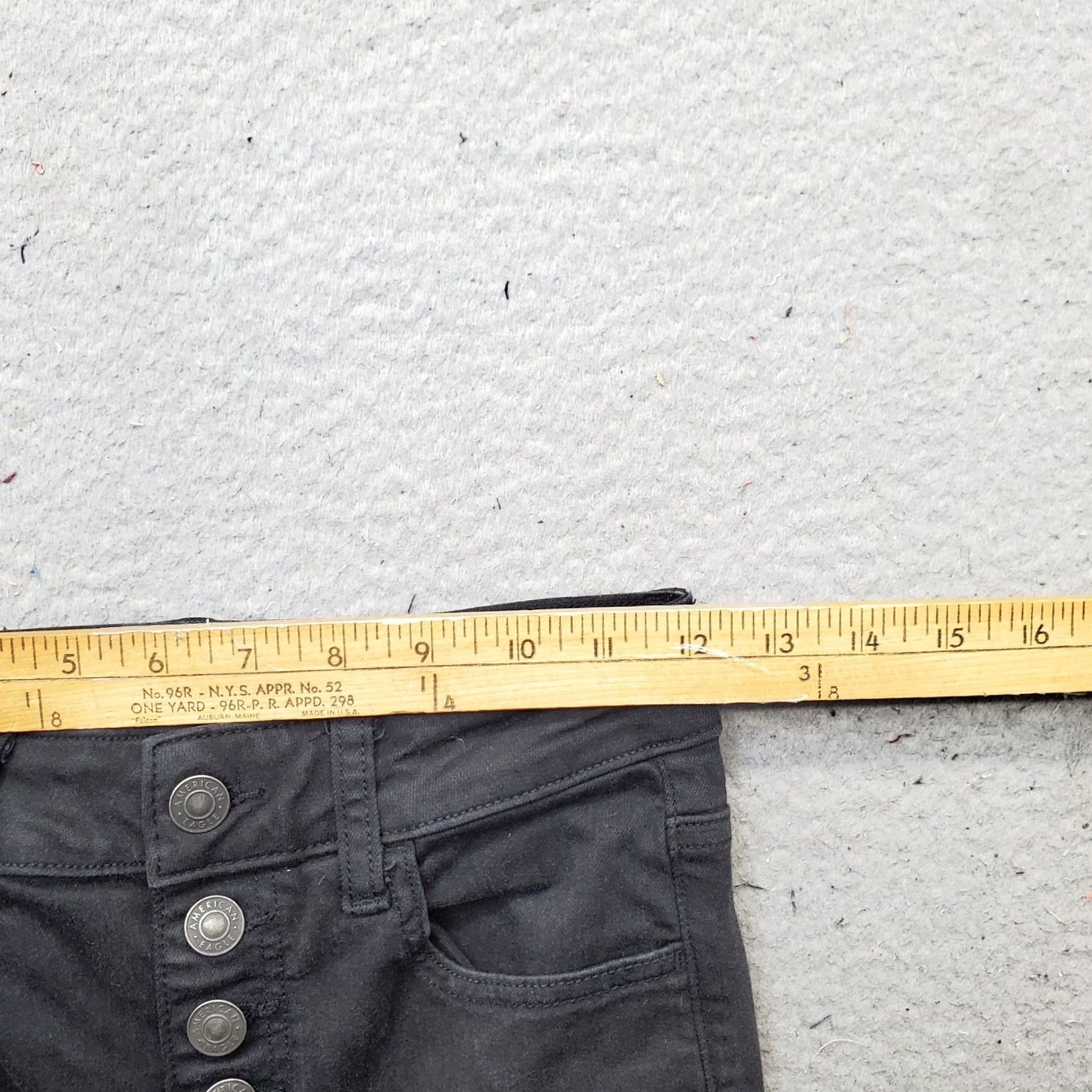 American Eagle Outfitters American Eagle Outfitters Jeans Womens 0 Black Denim Level Stretch Button Fly Womens Size 0 Black Denim Level Stretch Button Fly Size 25" / US 0 / IT 36 - 6 Thumbnail