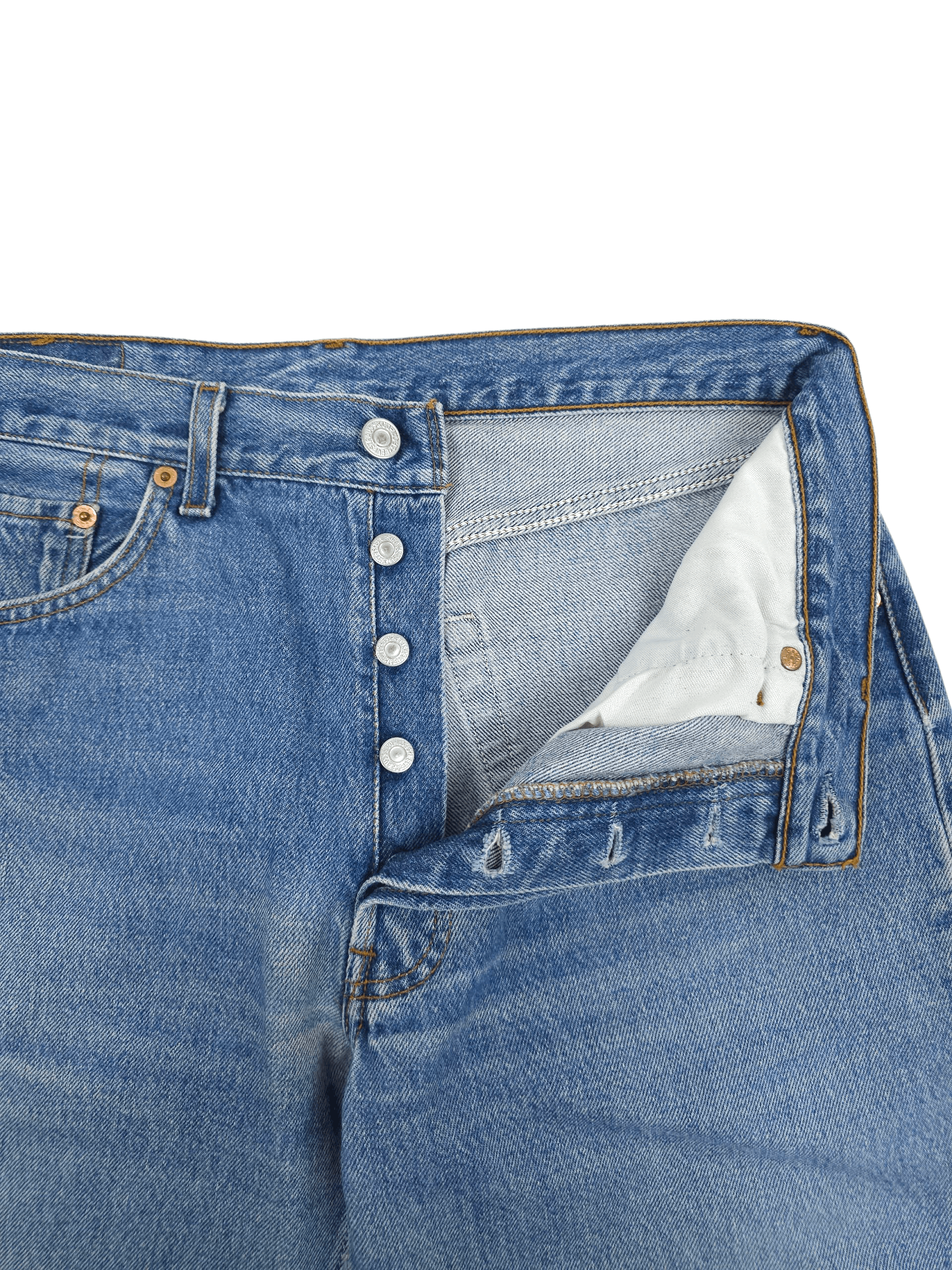 Levi's 💎 33/32 90's Levi's 501 Straight Regular Washed Jeans Y2K Size US 33 - 5 Thumbnail