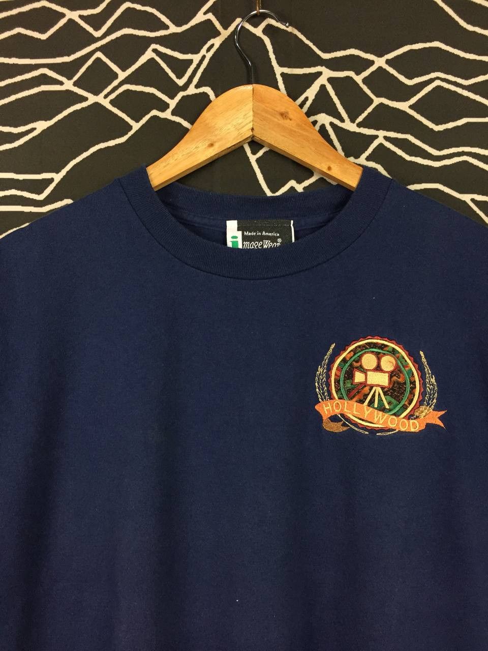 Vintage Vtg Hollywood Embroidered Logo Made In Usa Single Stitch Tee Size US L / EU 52-54 / 3 - 3 Thumbnail