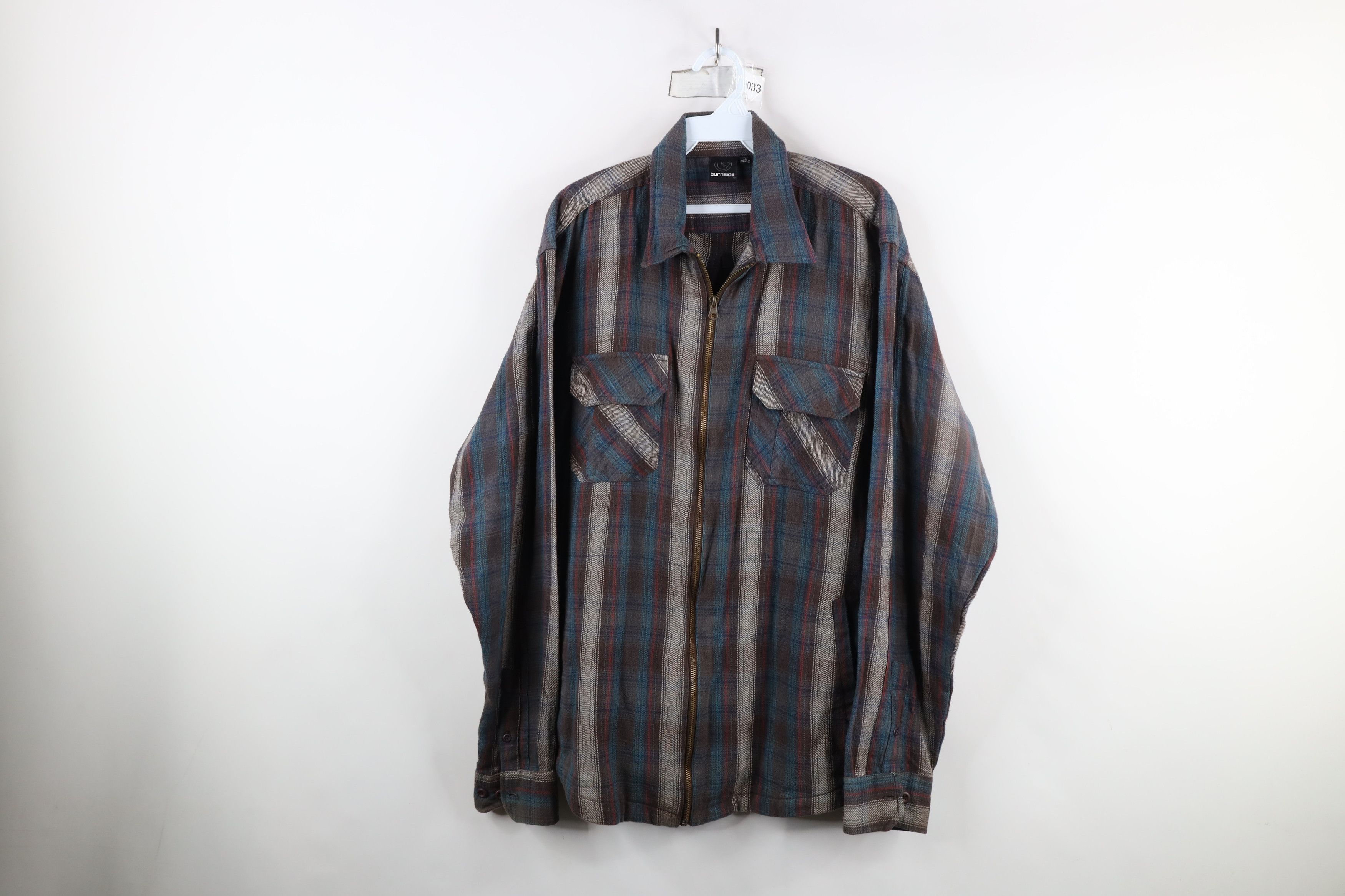Vintage Vintage 90s Y2K Burnside Surfing Full Zip Shirt Jacket Size US L / EU 52-54 / 3 - 1 Thumbnail