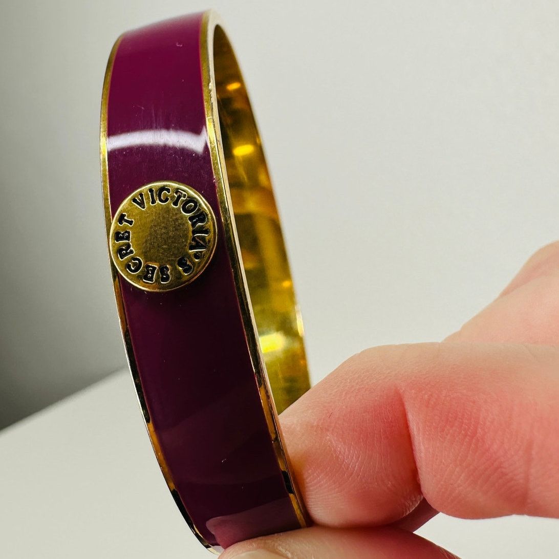 Victoria's Secret Victoria's Secret Purple & Gold Bangle Monogram Bracelet Size ONE SIZE - 13 Thumbnail
