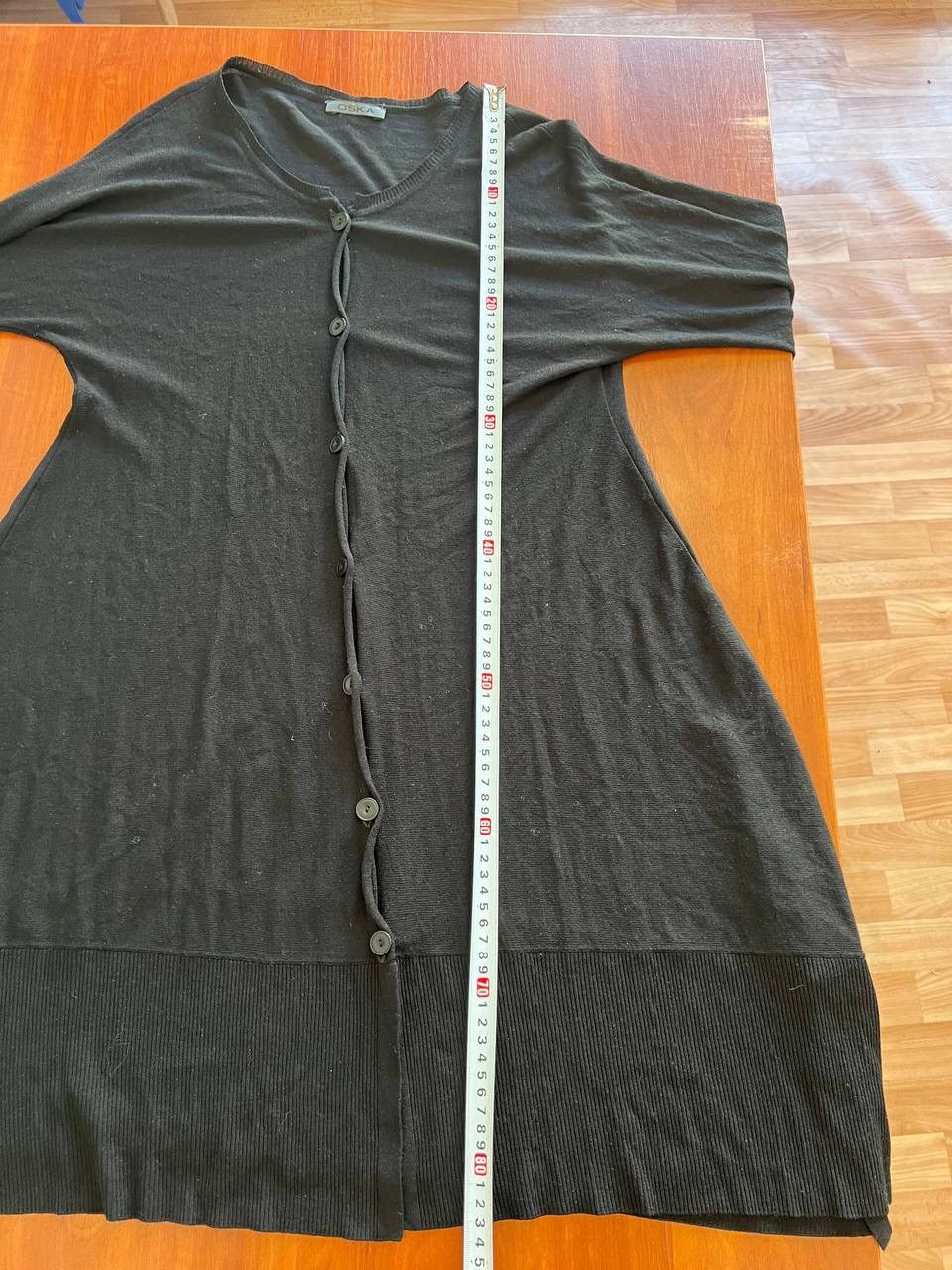 OSKA OSKA BLACK LIGHTWEIGH KNIT ASYMETRICAL WOMEN TUNIC CARDIGAN Size L / US 10 / IT 46 - 13 Thumbnail