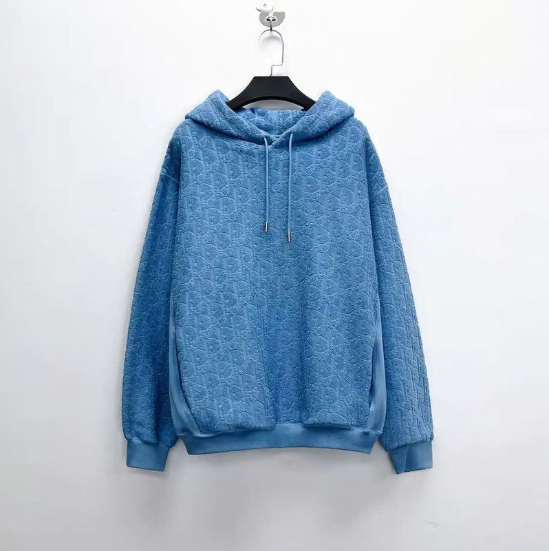 Dior Dior Blue Cotton Long Sleeve Hoodie for Men 0089 Size US M / EU 48-50 / 2 - 1 Thumbnail