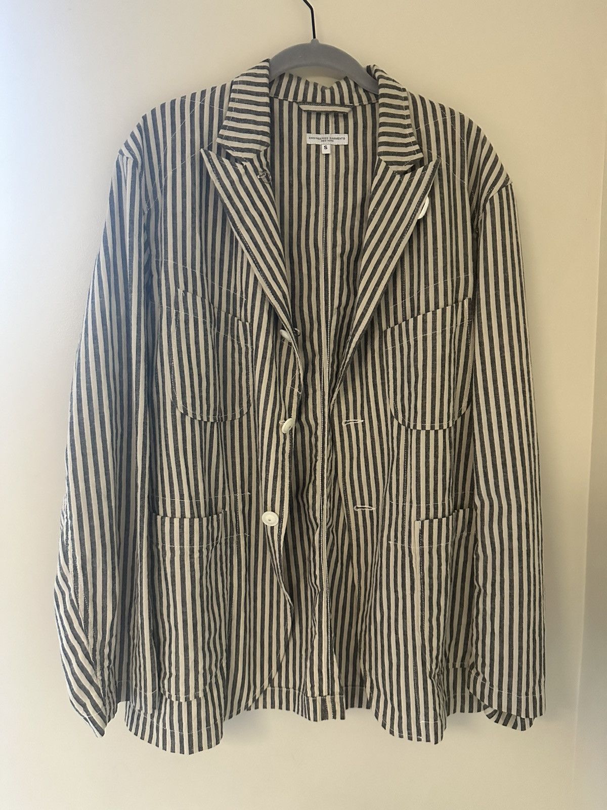 Engineered Garments Striped Bedford Jacket Size US S / EU 44-46 / 1 - 1 Thumbnail