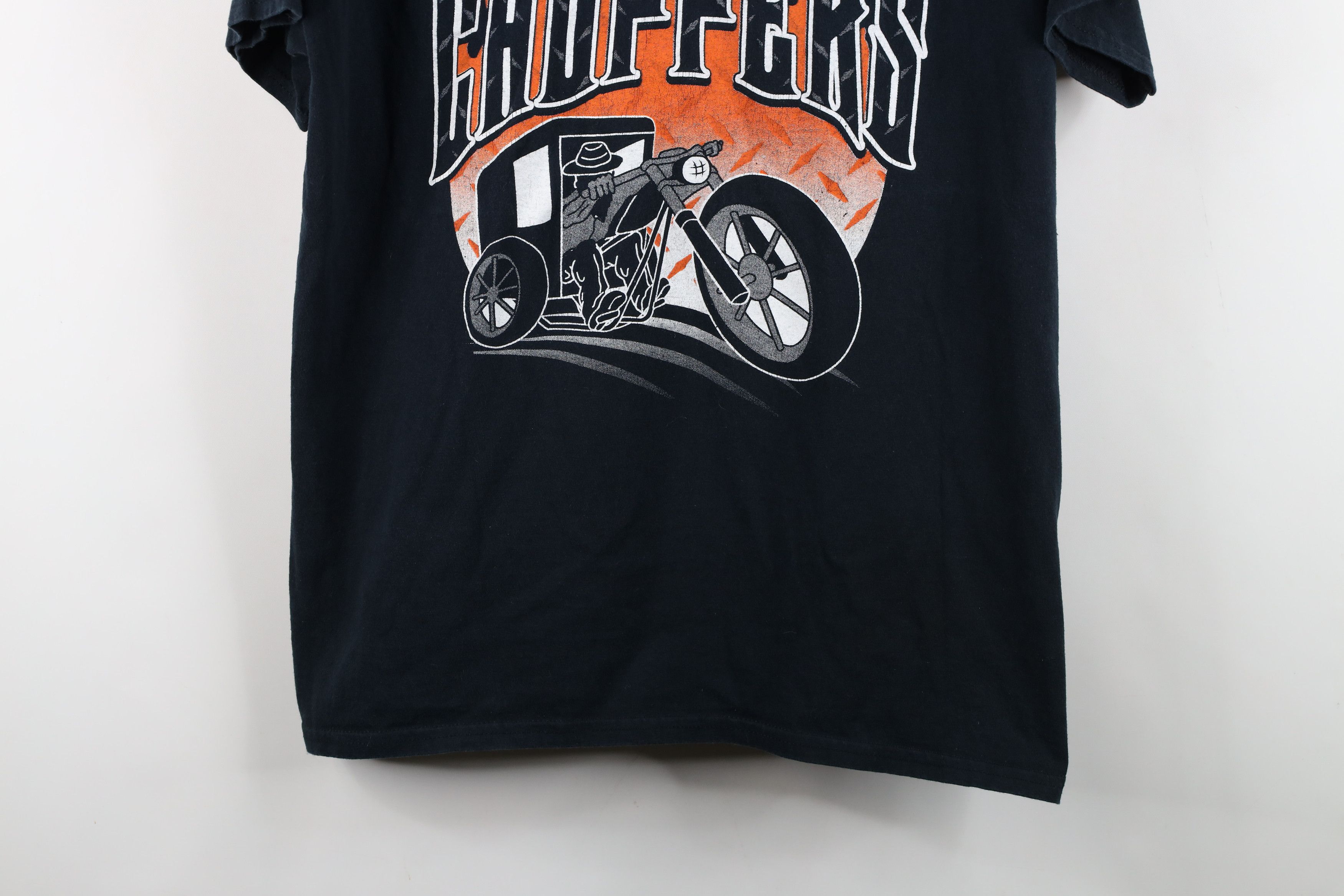 Vintage Vintage Y2K Streetwear Chopper Fire Flames T-Shirt Black Size US L / EU 52-54 / 3 - 3 Thumbnail