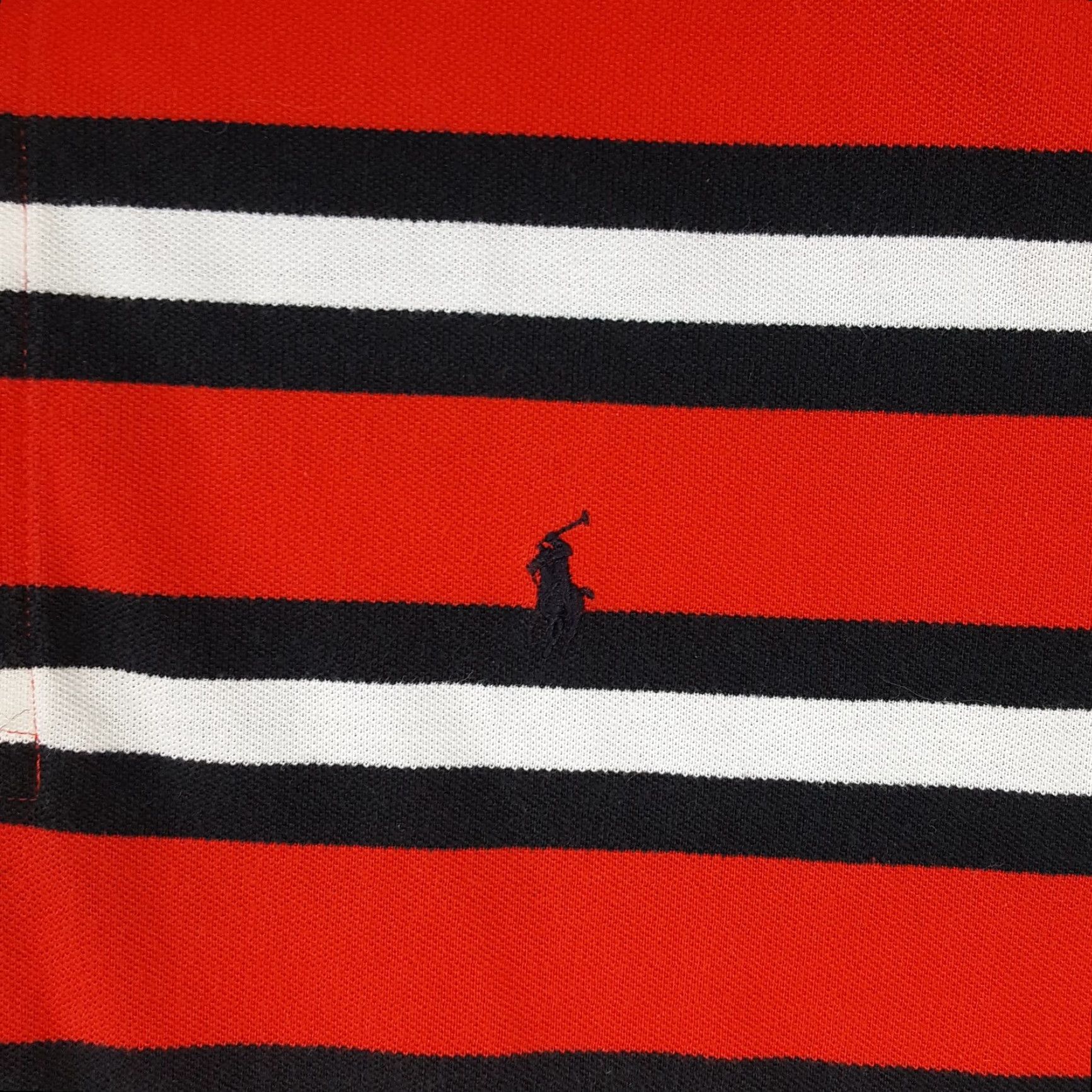 Ralph Lauren VINTAGE Ralph Lauren Polo Golf Men’s Large Red Striped Cotton Button Collar Polo Shirt 90s Preppy Casual Size US L / EU 52-54 / 3 - 3 Thumbnail