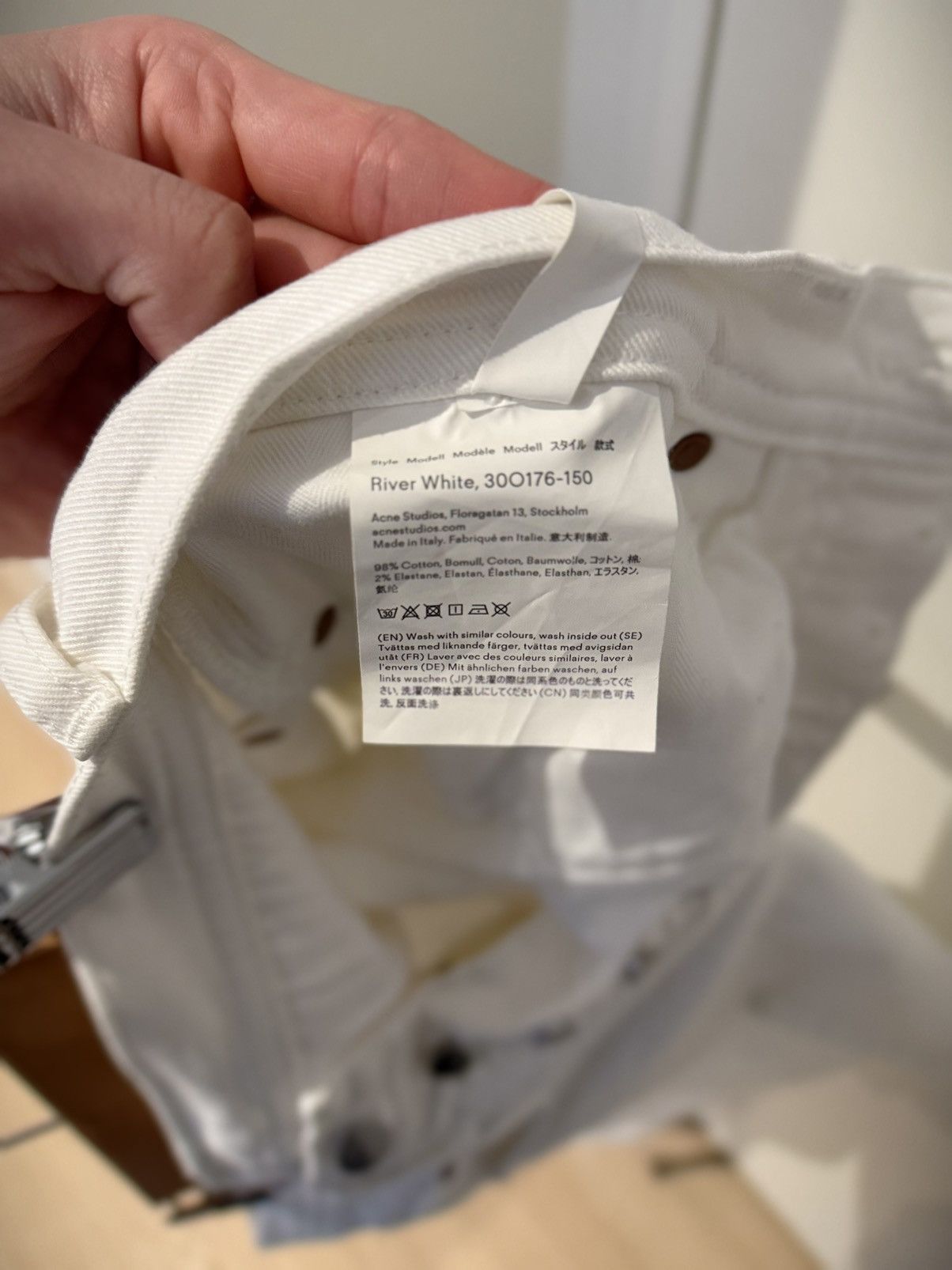 Acne Studios Acne Studio River White jeans Size US 30 / EU 46 - 6 Thumbnail