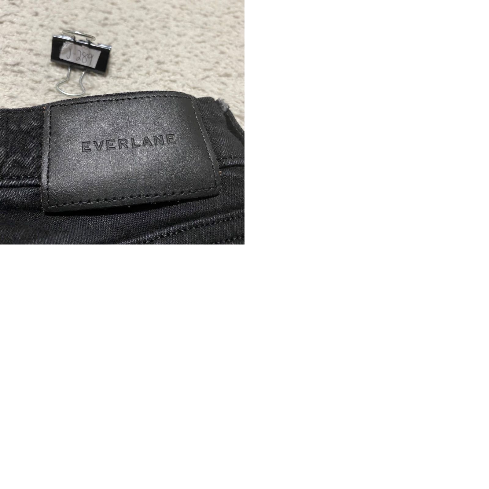 Everlane Everlane Jeans Womens High Rise Dark Wash Skinny Crop 33 Black Denim Cotton Spandex 5-Pocket Regular Womens Jeans Size 24" / US 00 / IT 34 - 9 Thumbnail