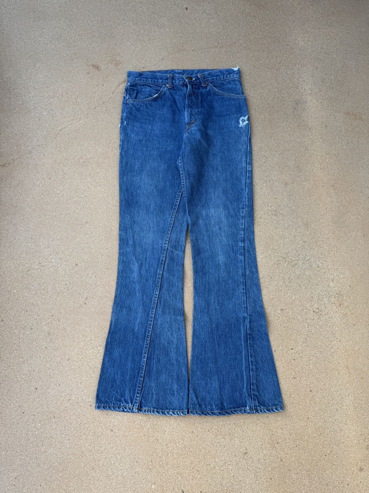 Levi's Vtg 70’s Levi’s 646 Orange Tab Bellbottom Flare Jeans 29x30 Size US 29 - 1 Thumbnail