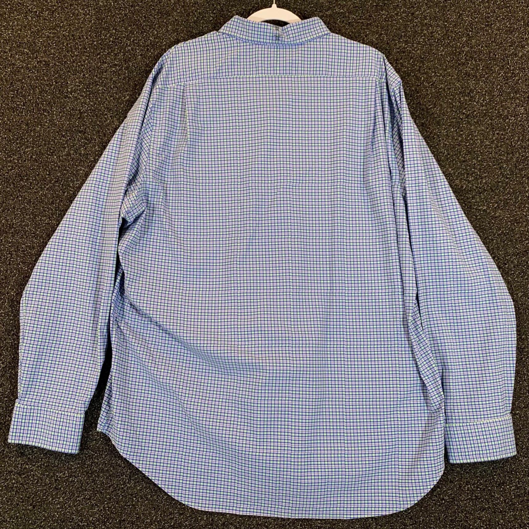 Polo Ralph Lauren Polo Ralph Lauren Performance Shirt Mens 2XL Blue Green Plaid Button Up L/S Size US XXL / EU 58 / 5 - 8 Thumbnail