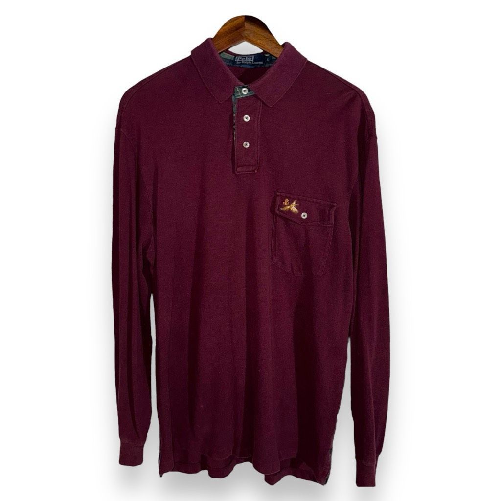 Polo Ralph Lauren Rare Polo Ralph Lauren Mallard L/S Pique Mesh Polo Shirt Size L Size US L / EU 52-54 / 3 - 1 Thumbnail