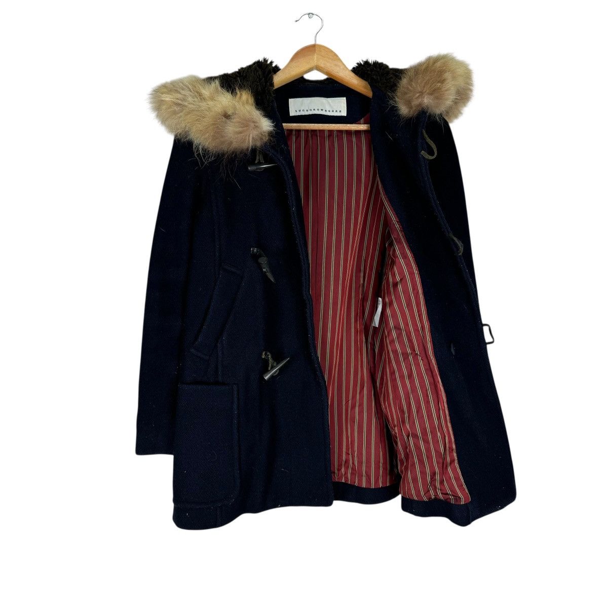 Issey Miyake 🌟SUNAO KUWAHARA ISSEY MIYAKE FUR HOODIE DUFFLE JACKET Size US S / EU 44-46 / 1 - 9 Thumbnail