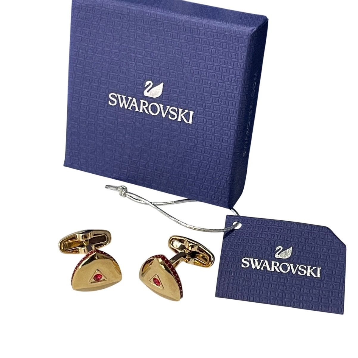 Swarovski Swarovski Theo cufflinks Fire element, Red, Gold-tone plated Size ONE SIZE - 1 Thumbnail